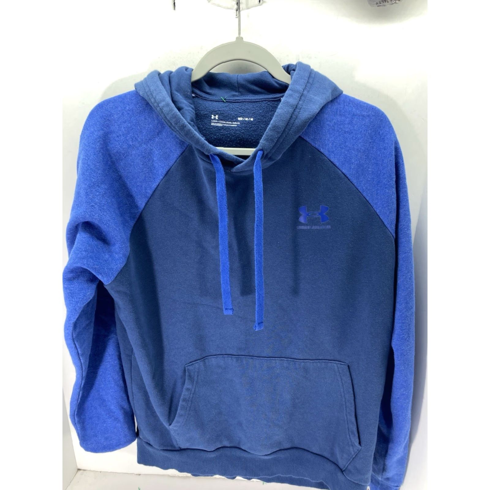 Under Armour Under Armour Hoodie Men Medium Blue Cotton Long Sleeve Pullover Sweatshirt Size US M / EU 48-50 / 2 - 2 Thumbnail