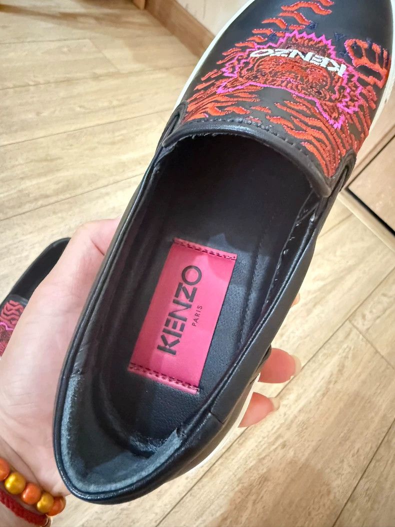 Kenzo Kenzo Tiger head pure leather embroidered printed flat sol Size US 5.5 / IT 35.5 - 5 Thumbnail