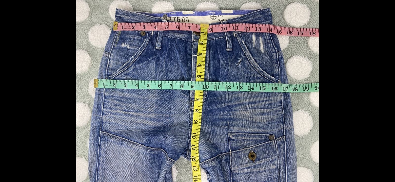 G-Star Vintage G Star Raw 3301 Steel Loose Tapered Button Fly Size US 29 - 4 Thumbnail