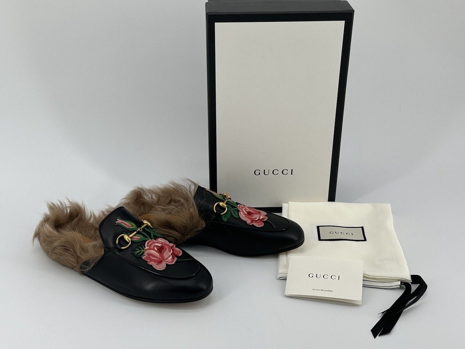 Gucci Size-IT-37/US-7 New Gucci Mules Princetown Woman's Size US 7 / IT 37 - 2 Thumbnail