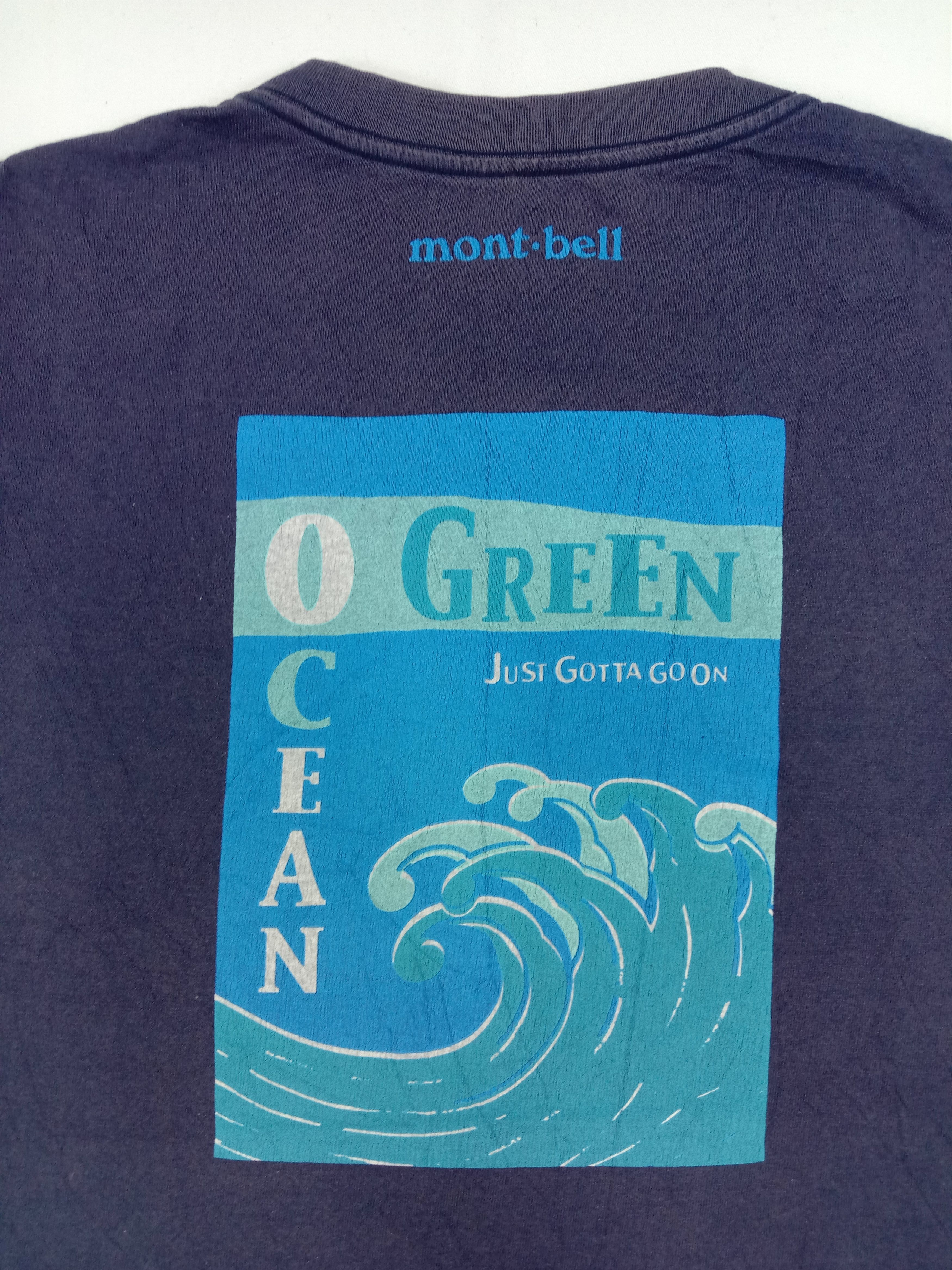 Montbell Vintage Montbell Ocean Green T Shirt Size US L / EU 52-54 / 3 - 2 Thumbnail