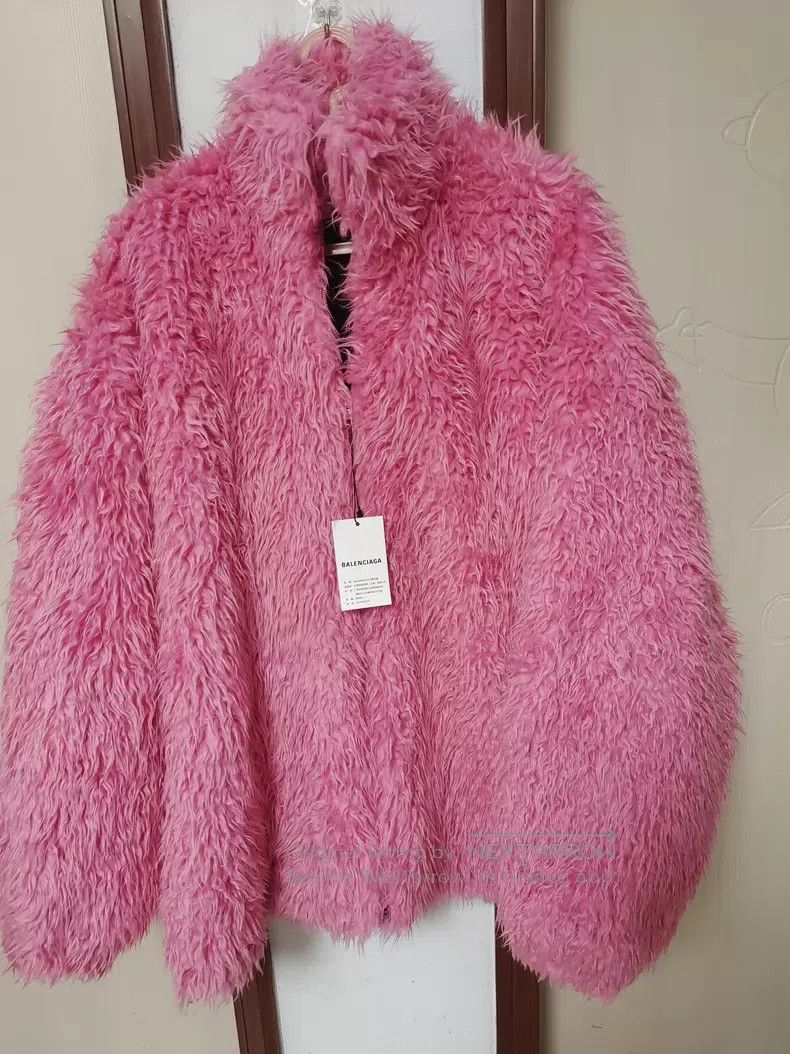 Balenciaga Balenciaga Pink lambswool jacket Size XS / US 0-2 / IT 36-38 - 1 Thumbnail