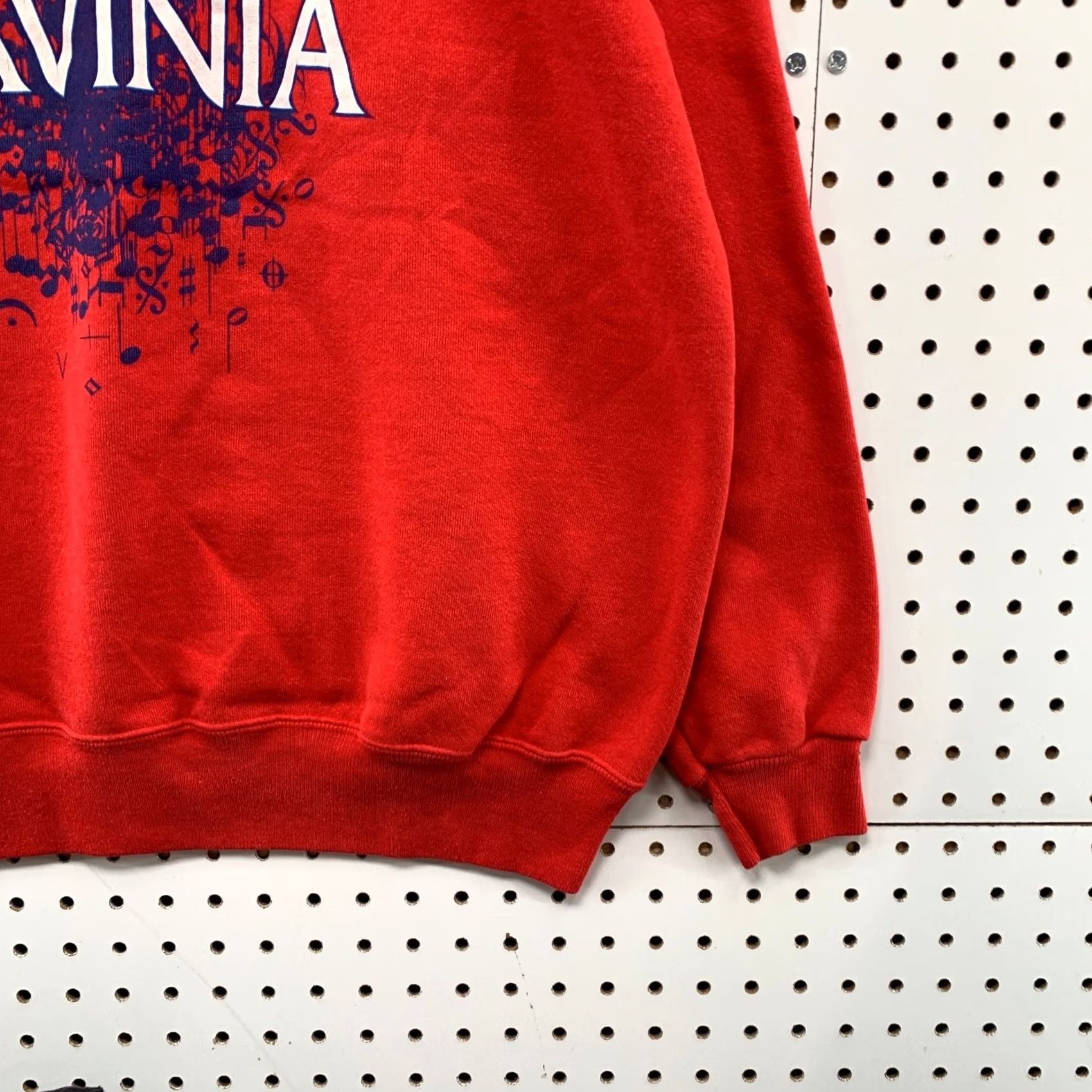 Hanes VINTAGE Ravina Music Sweatshirt Mens XL Red Fleece Crewneck Pullover Hanes 90s USA Size US XL / EU 56 / 4 - 5 Thumbnail