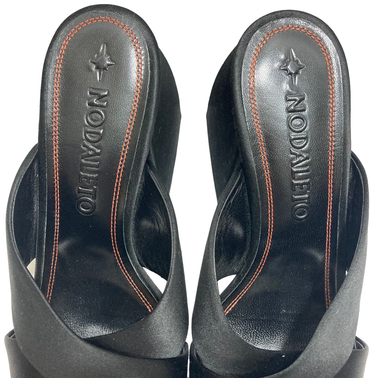 Nodaleto Nodaleto Bulla Banks Block Heel Sandals EU sz38 black satin Size US 8 / IT 38 - 8 Thumbnail