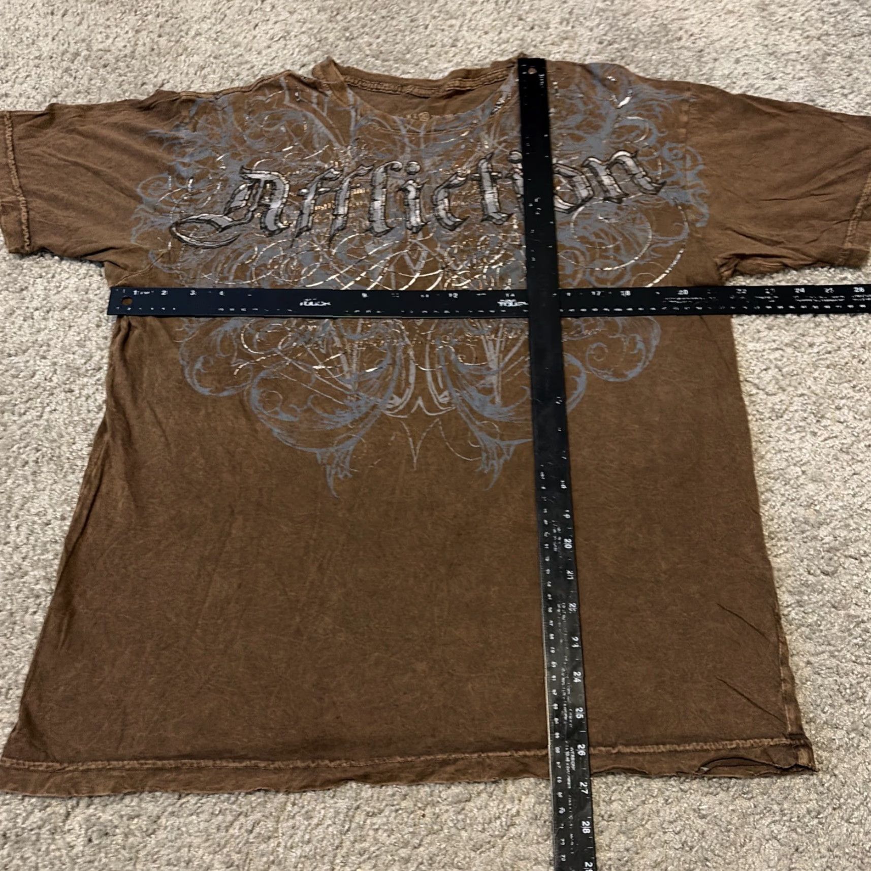 Affliction VINTAGE Affliction T-Shirt Mens M Brown Cyber Grunge Goth Skater Punk Angel Wings 90s Size US M / EU 48-50 / 2 - 4 Thumbnail