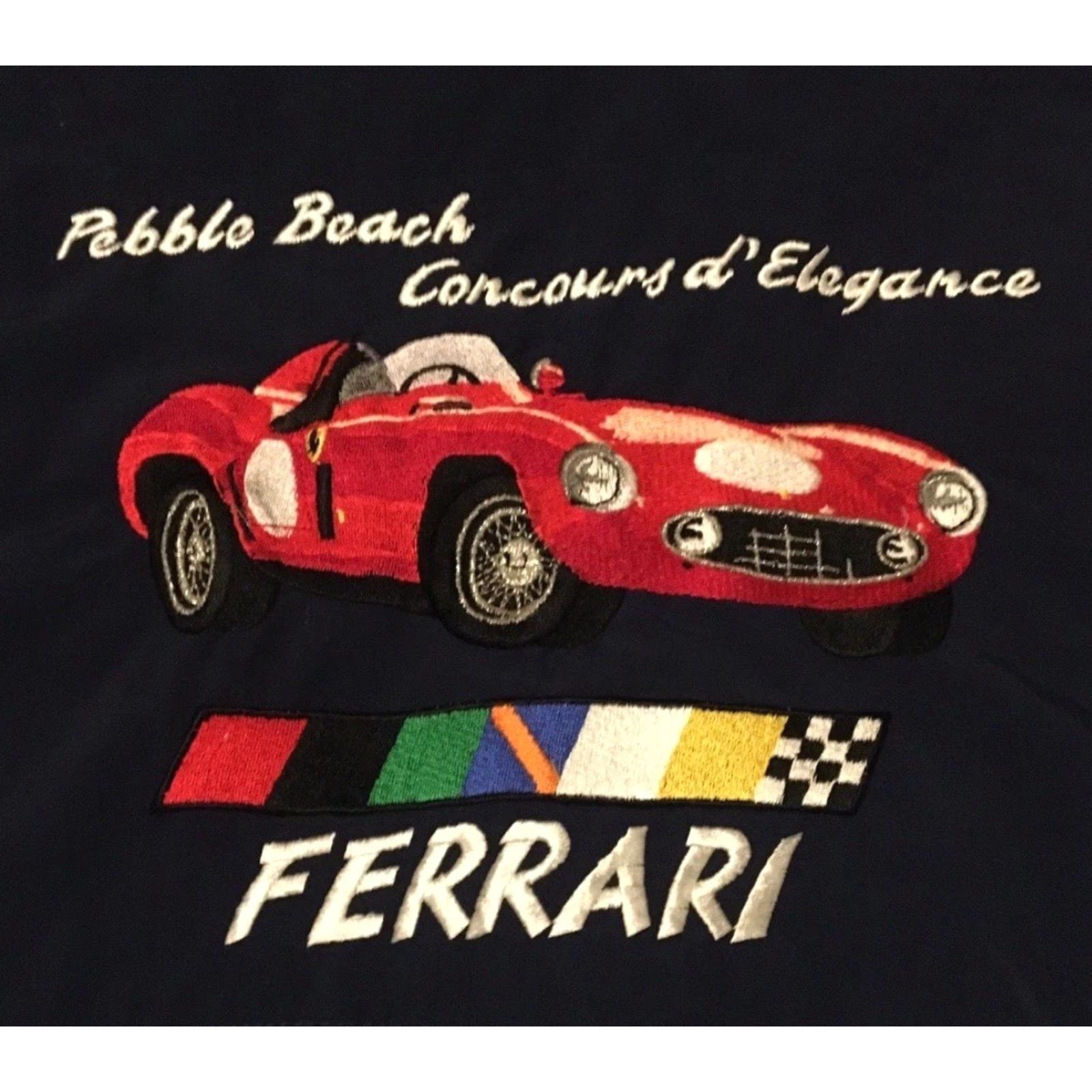 Ferrari VINTAGE 90s Ferrari Racing Jacket 2XL Blue Motorcycle Bomber Jacket Men Grunge Racing Driving NASCAR Mechanic Biker USA 70s 60s Rock Hip Hop USA Cars Size US XXL / EU 58 / 5 - 3 Thumbnail