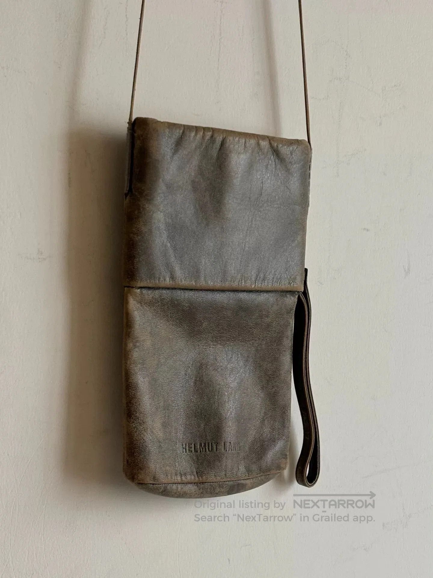 Helmut Lang helmut lang vintage distressed leather crossbody bag. Size ONE SIZE - 5 Thumbnail