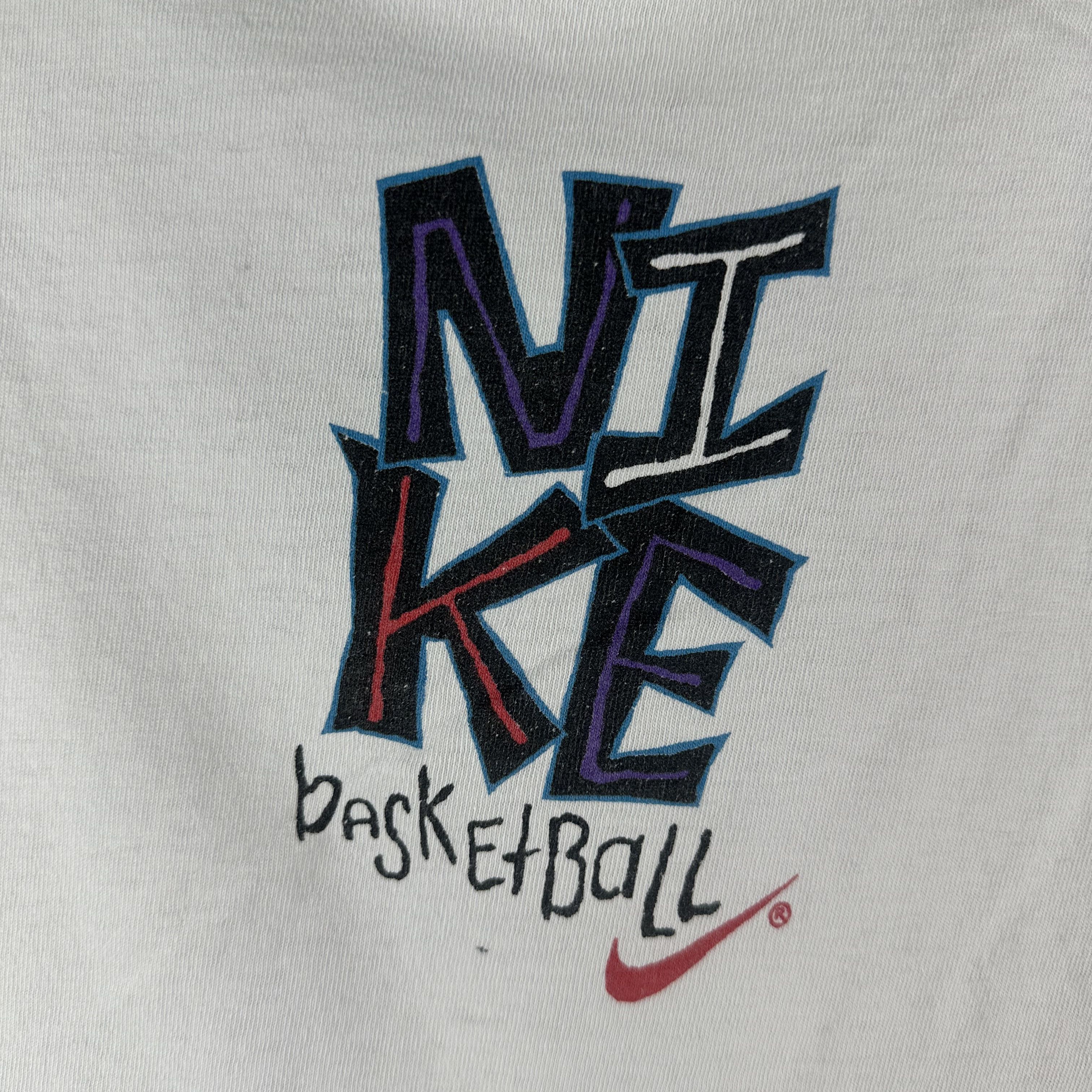 Vintage 90s Nike Just Do It Basketball Promo Single Stitch T-Shirt Size US L / EU 52-54 / 3 - 2 Thumbnail