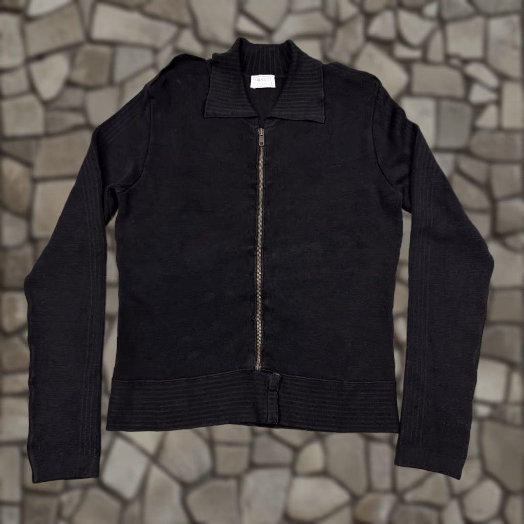 Vintage VINTAGE TRANSIT PAR SUCH Black Full Zip Long Sleeve Cardigan Sweater Size 2 Womens 80s 90s Minimalist Size XS / US 0-2 / IT 36-38 - 1 Thumbnail