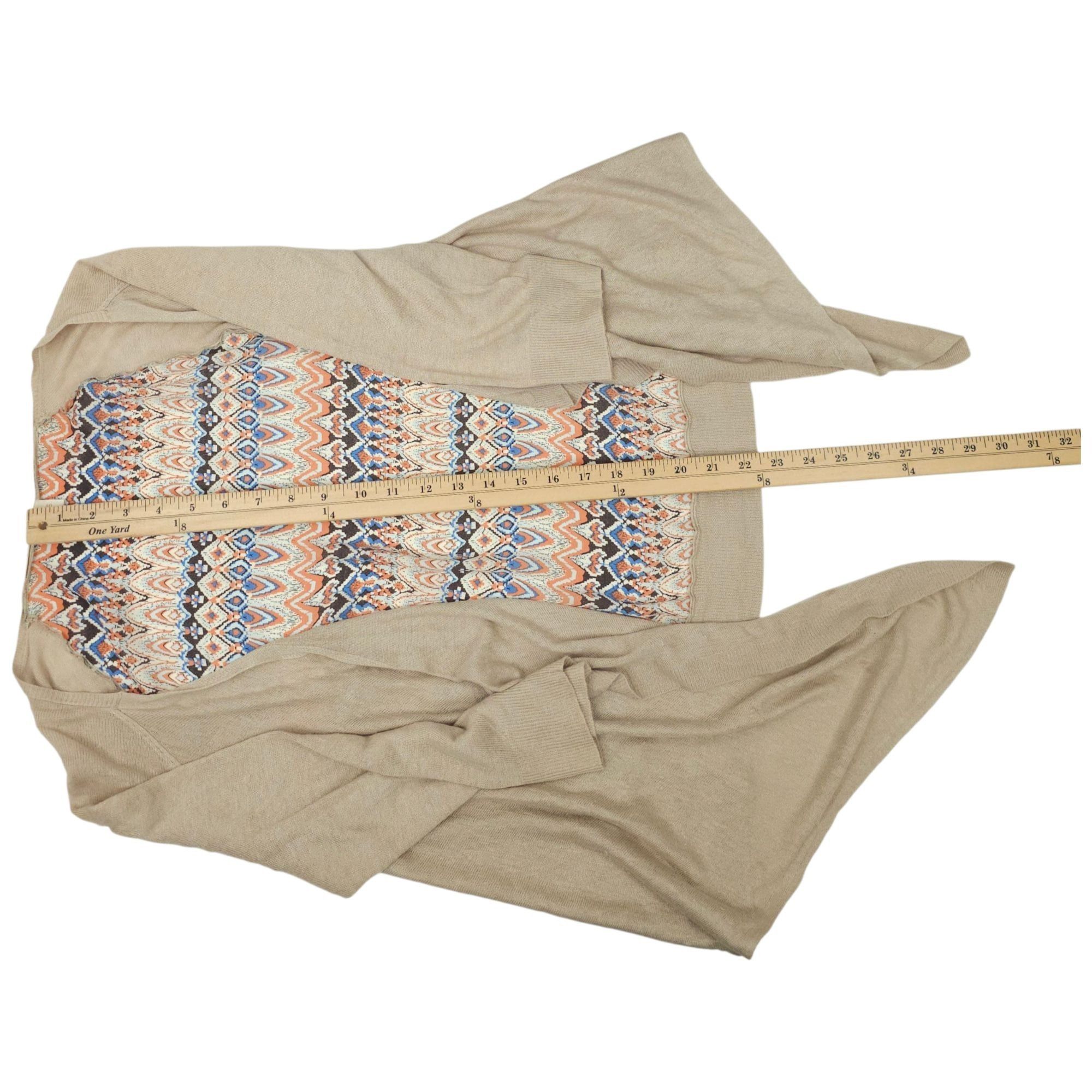 Chicos Chicos Open Front Cardigan Womens Size 1 US M/8 Sweater Tan Size M / US 6-8 / IT 42-44 - 5 Thumbnail