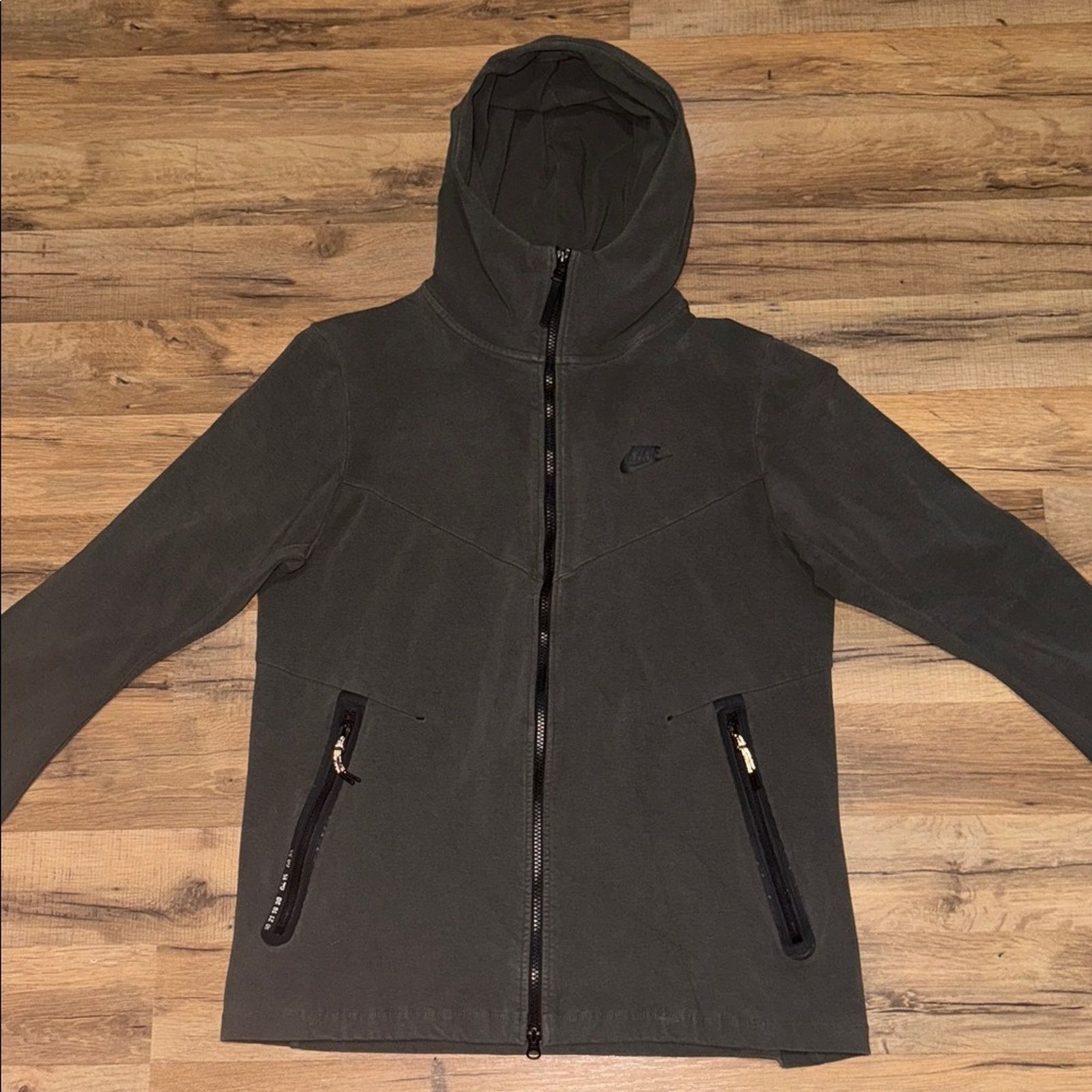 Nike Nike Tech Fleece Zip Up Olive Hoodie Sweatshirt Size US L / EU 52-54 / 3 - 4 Thumbnail