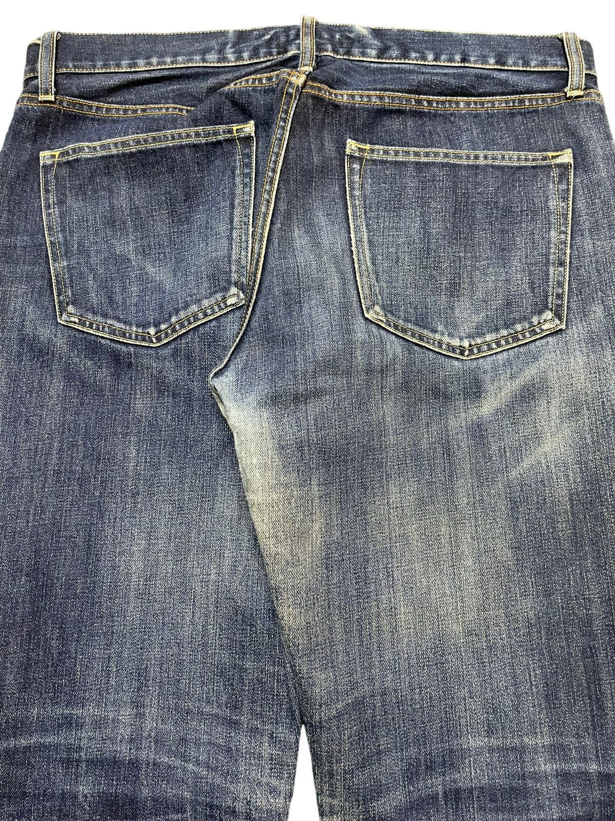 Uniqlo Vintage Y2K Japanese Uniqlo Blue Faded Wash Whisker Straight Size US 36 / EU 52 - 6 Thumbnail