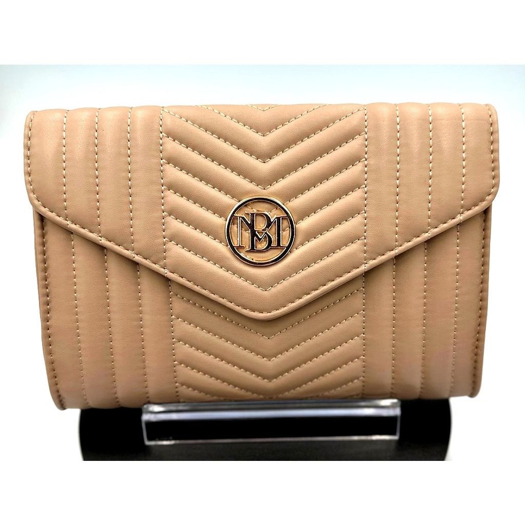 Badgley Mischka Badgley Mischka Crossbody Chevron Quilted Center Cover Taupe Size ONE SIZE - 2 Thumbnail