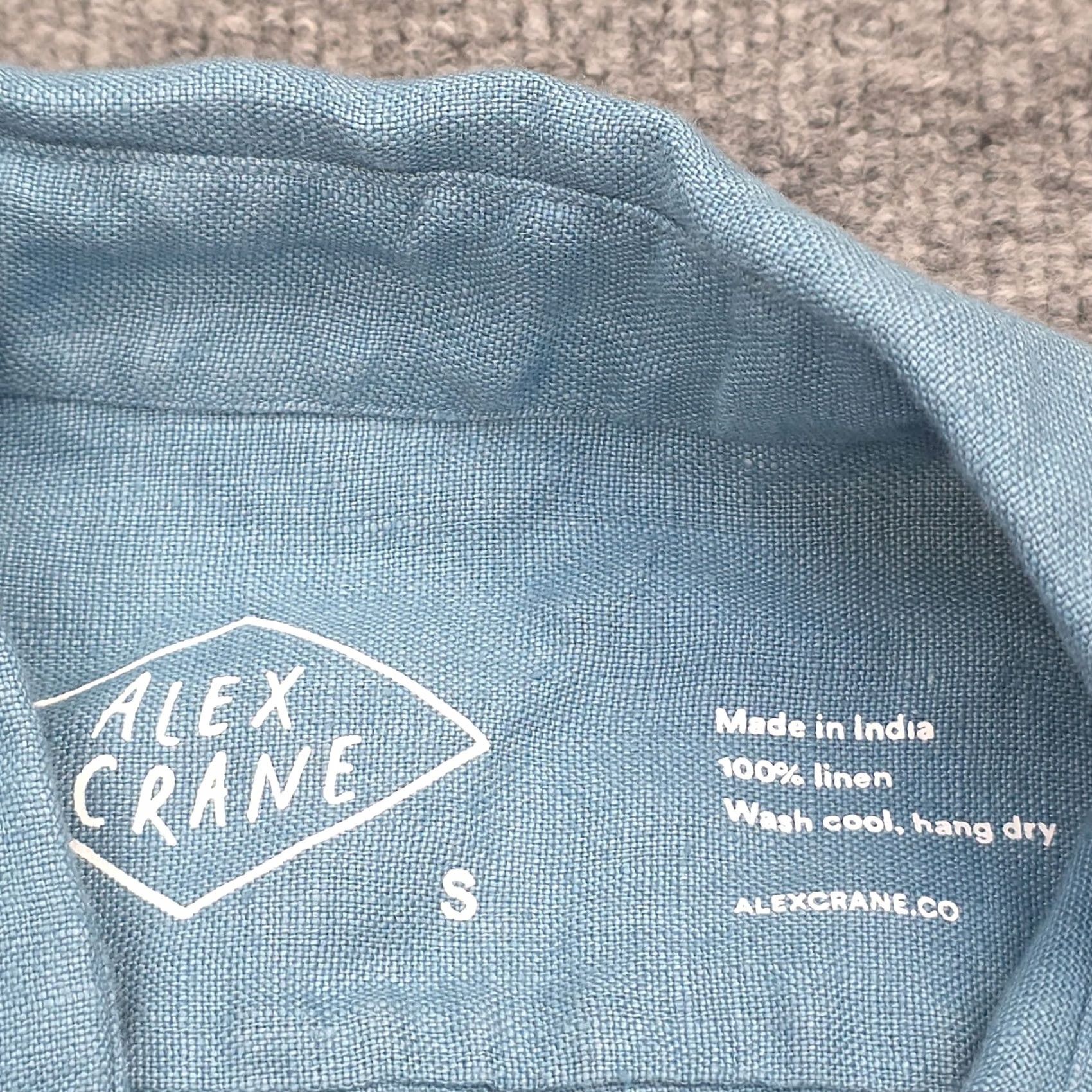 Vintage ALEX Crane Knit Ola Shirt Mens Small Blue (Indigo) Button Up Linen NWT Size US S / EU 44-46 / 1 - 6 Thumbnail
