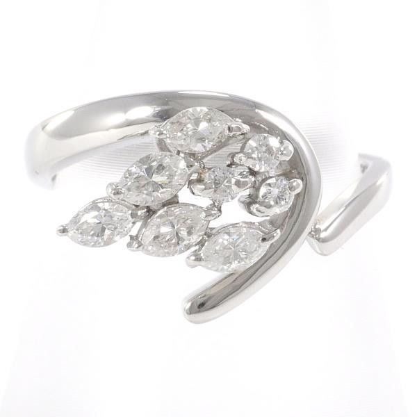 Other Other PT900 Platinum Diamond Ring 11 Metal Ring in Excellent Condition Size ONE SIZE - 1 Thumbnail