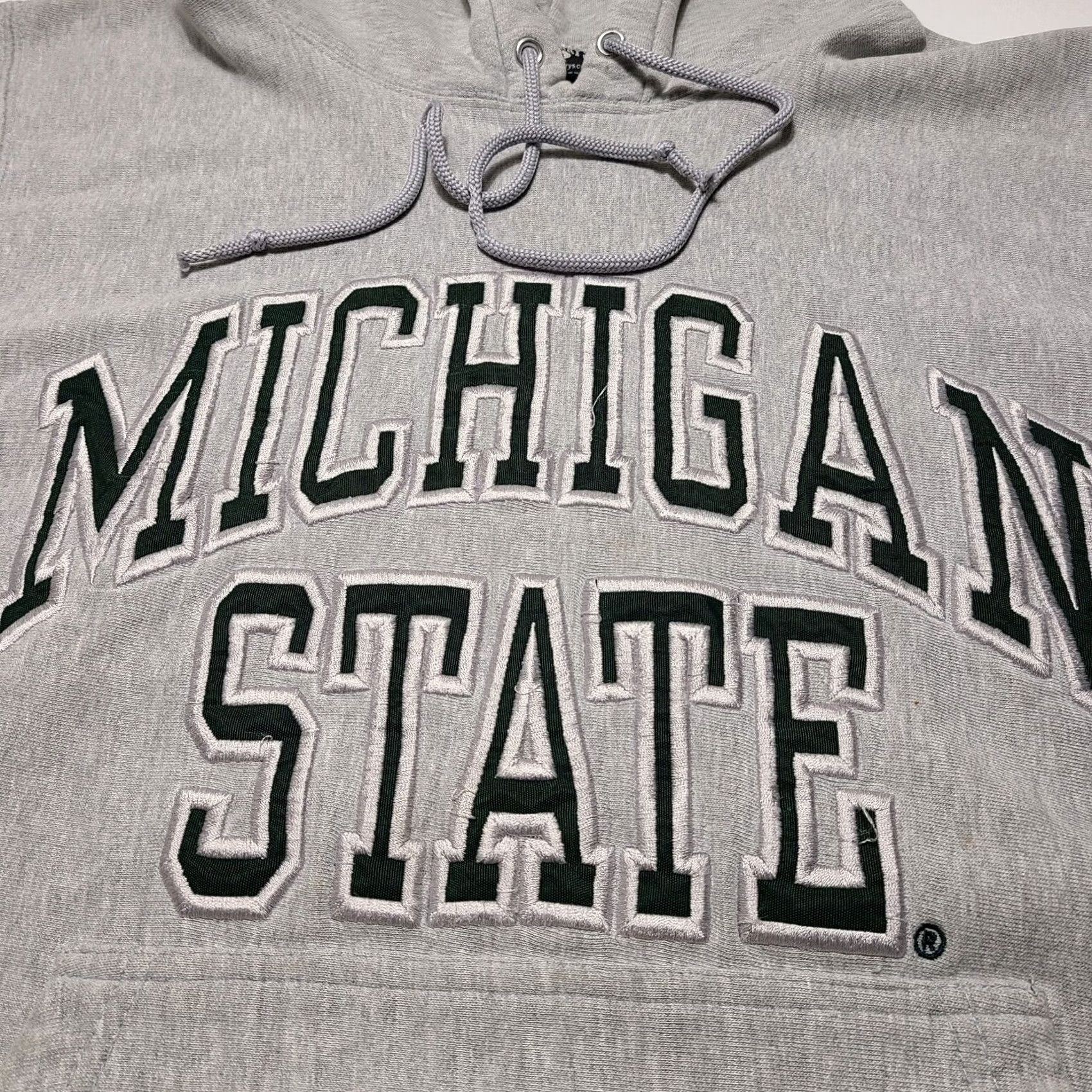 Vintage VINTAGE Steve & Barrys Michigan State Spartans College Hoodie Sweatshirt XS Men Gray Hooded Pullover with Pockets Size US XS / EU 42 / 0 - 2 Thumbnail