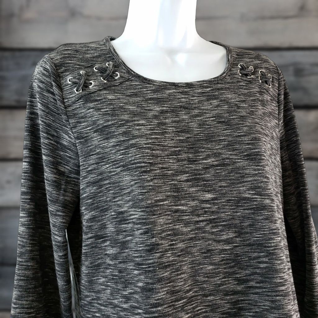 Vintage Chicos Weekends Womens Top Sz Small Gray Heathered 3/4 Sleeve Size S / US 4 / IT 40 - 1 Thumbnail