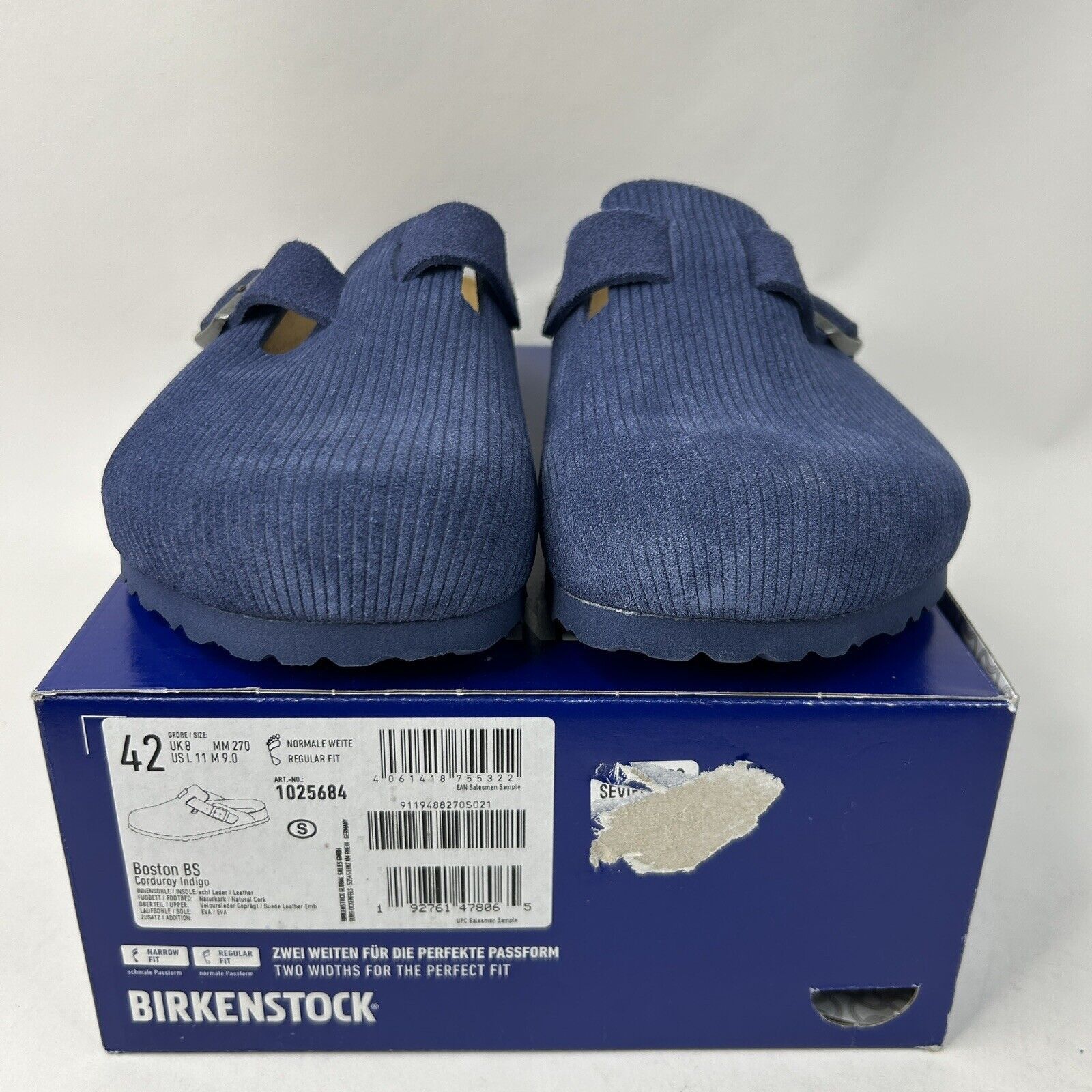 Birkenstock Birkenstock Boston “Corduroy Indigo” 2024 Size US 9 / EU 42 - 2 Thumbnail