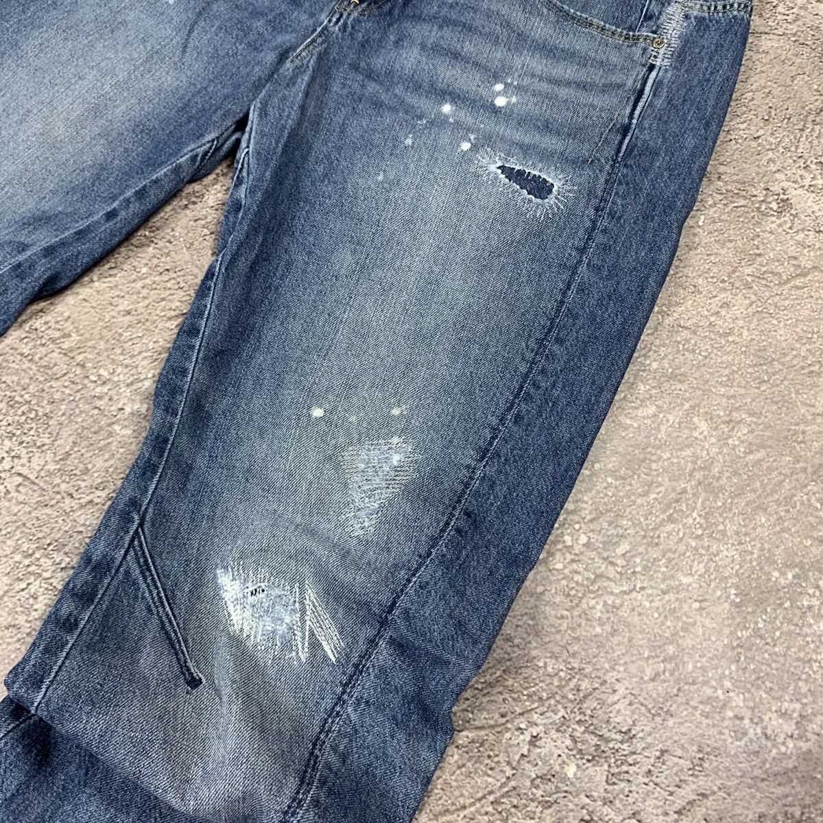 Vintage Vintage 90s Diesel Distressed Flared Low Rise Jeans Grunge 2 Size 27" / US 4 / IT 40 - 4 Thumbnail