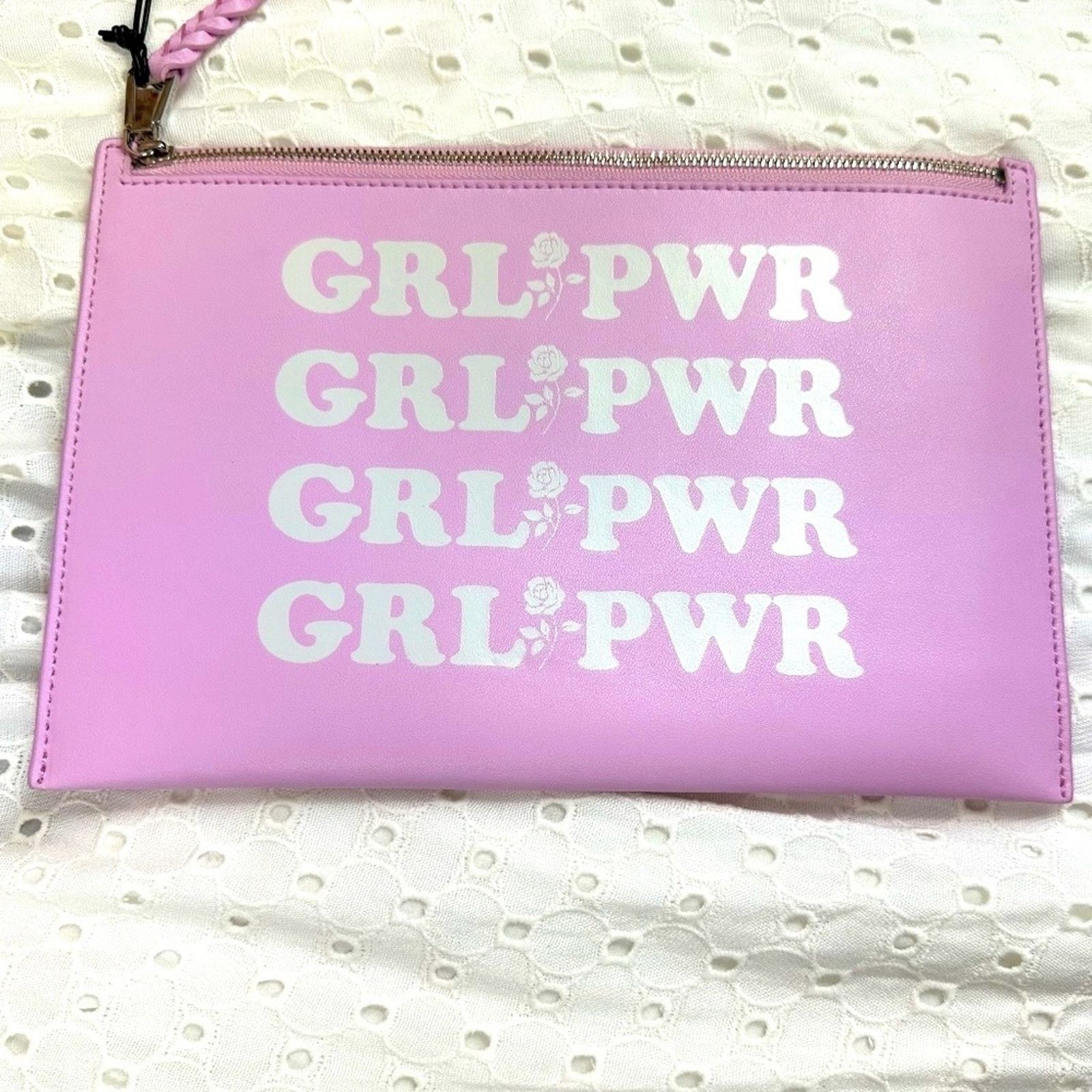 Rebecca Minkoff Rebecca Minkoff Girl Power Leather Zip Clutch Light Orchid Size ONE SIZE - 4 Thumbnail