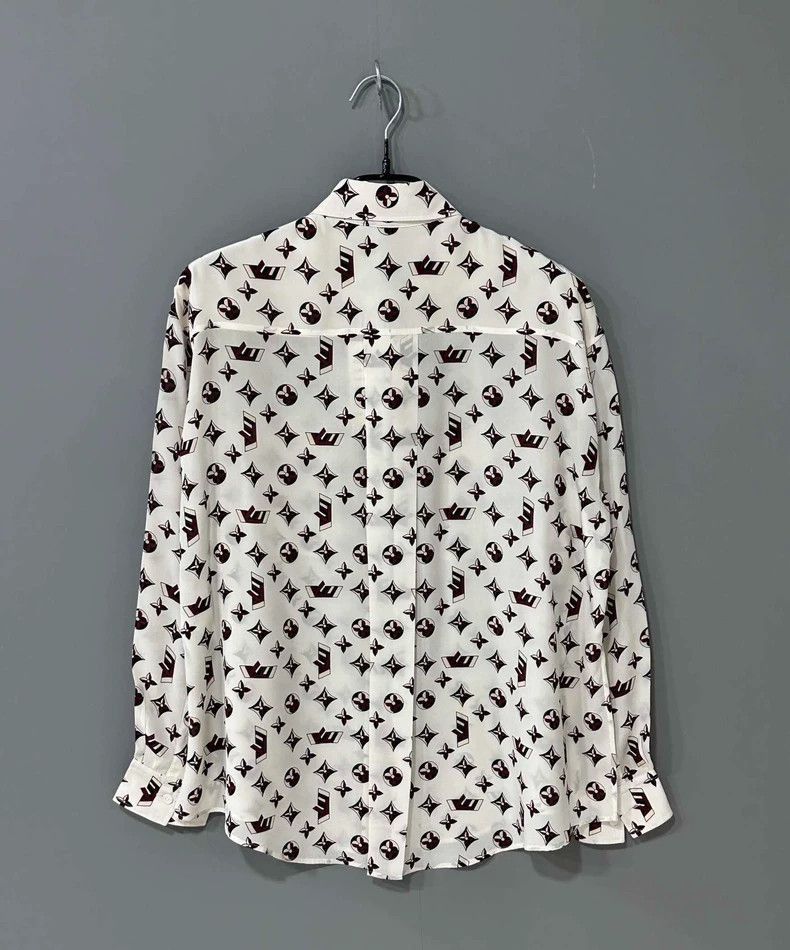 Louis Vuitton Louis Vuitton Printed Silk Shirt -2505 Size XS / US 0-2 / IT 36-38 - 3 Thumbnail