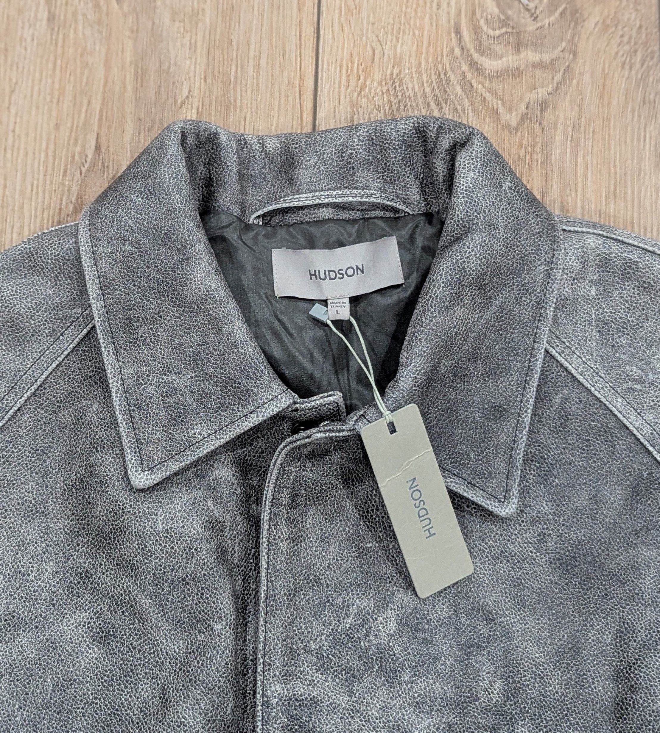 Hudson Hudson Jeans Leather Bomber Jacket Black Marble Large Size US L / EU 52-54 / 3 - 2 Thumbnail