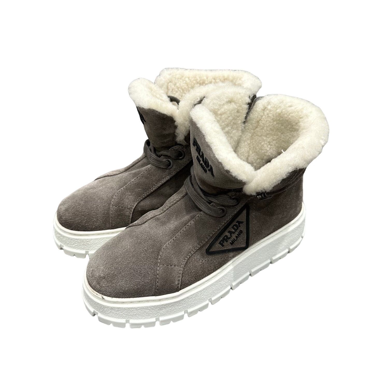 Prada Prada Shearling Suede Boots 35 Size US 5 / IT 35 - 1 Thumbnail