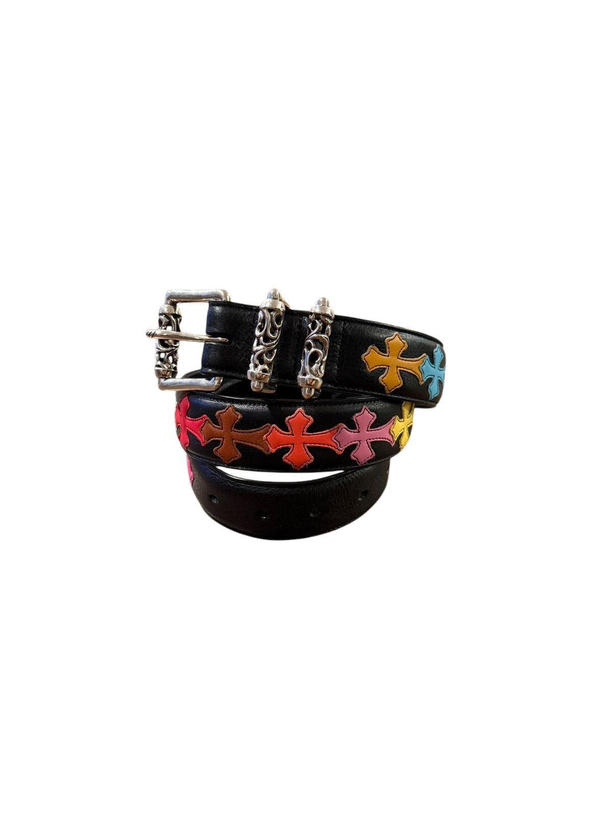 Chrome Hearts 1/1 Multi Color Cross Patch Roller Belt Size 34 - 1 Thumbnail