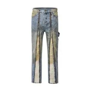 Japanese Brand × Jean Y2K High Street Color Match Patchwork Baggy Jeans Size US 32 / EU 48 - 3 Thumbnail