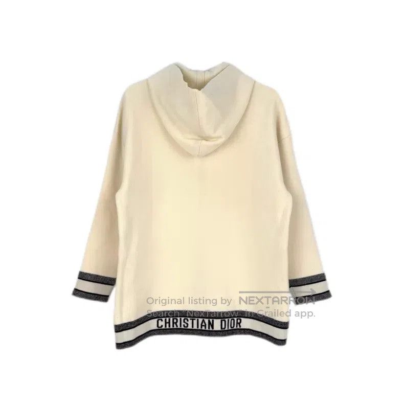 Dior Dior Milk white classic logo zipper cashmere hooded jacket Size XS / US 0-2 / IT 36-38 - 2 Thumbnail