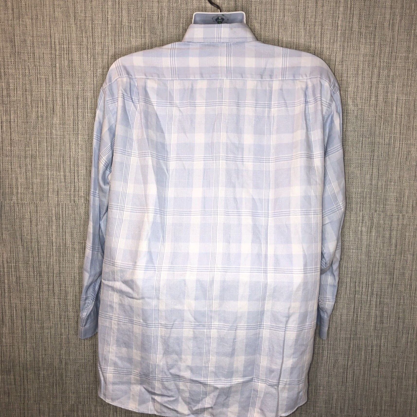 Tommy Bahama Tommy Bahama Dress Shirt Mens 17 Blue Plaid Long Sleeve Collared Shirt 17 Size 46R - 3 Thumbnail