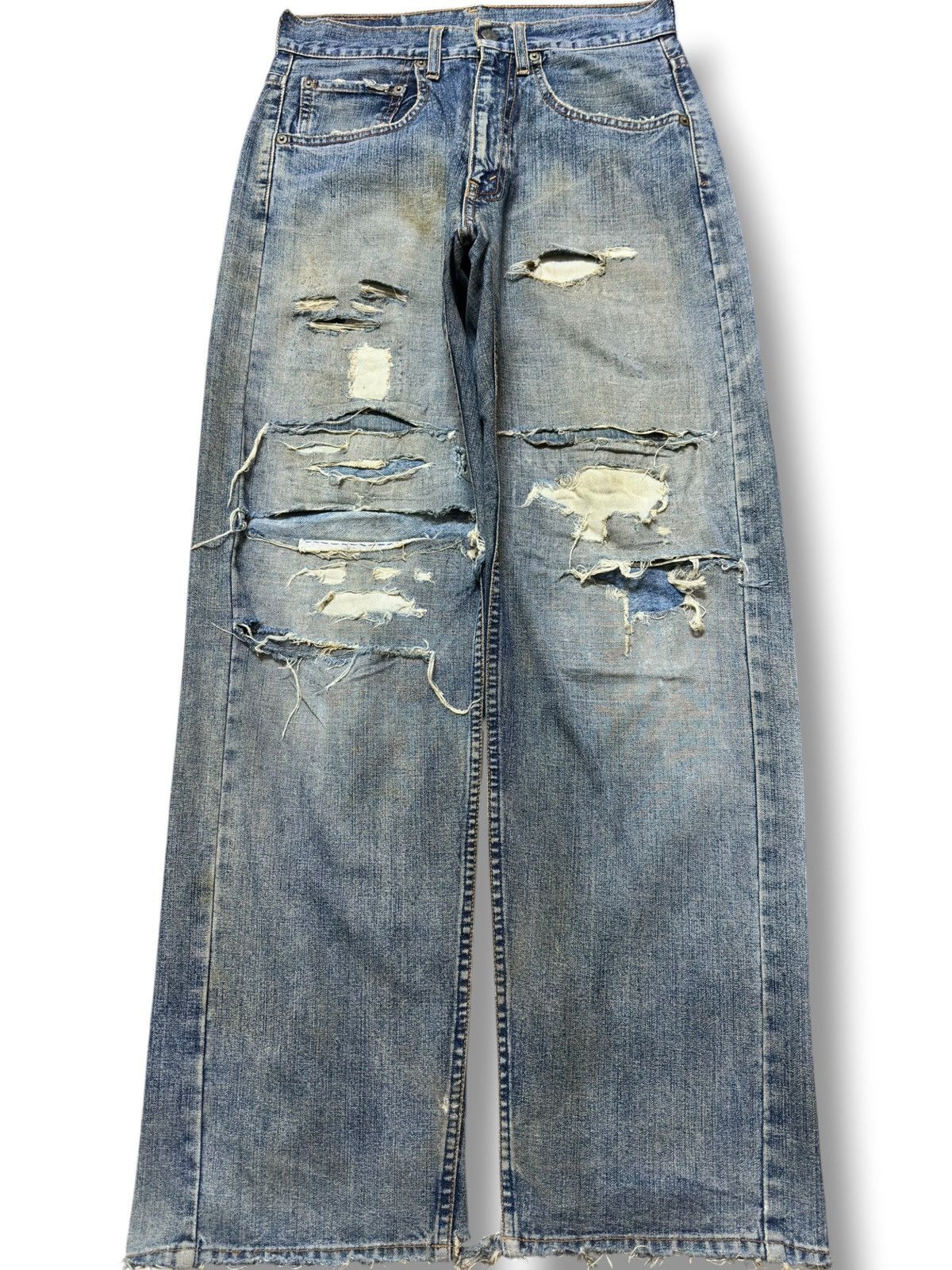 Levi's Vintage Clothing Vintage Levi’s 669-19 Baggy Ripped Distressed Denim Size US 29 - 1 Thumbnail