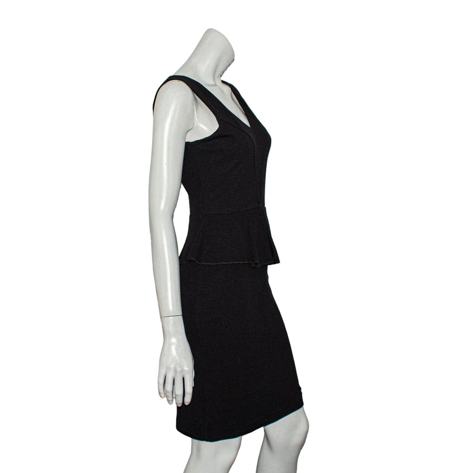 Ganni GANNI Women's Vneck Sleeveless Sheath Dress Ruffle waist Size S / US 4 / IT 40 - 5 Thumbnail