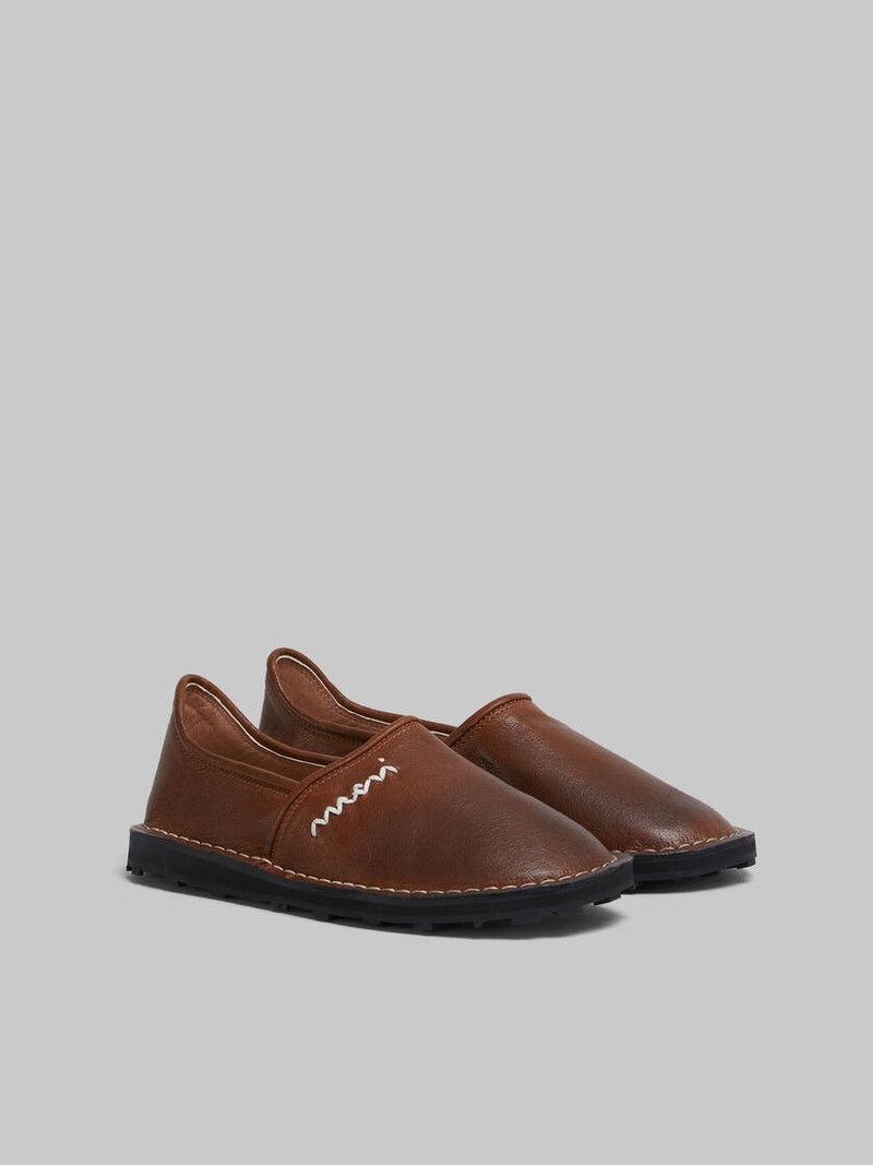 Marni o1w1db10426 Slip On Loafer in Navy Brown Size US 12 / EU 45 - 4 Thumbnail