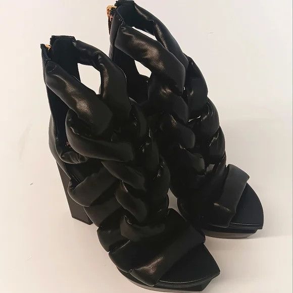 Balmain Balmain Women's Ava Braided Block Platform Pumps - EU37/US7 Size US 7 / IT 37 - 2 Thumbnail