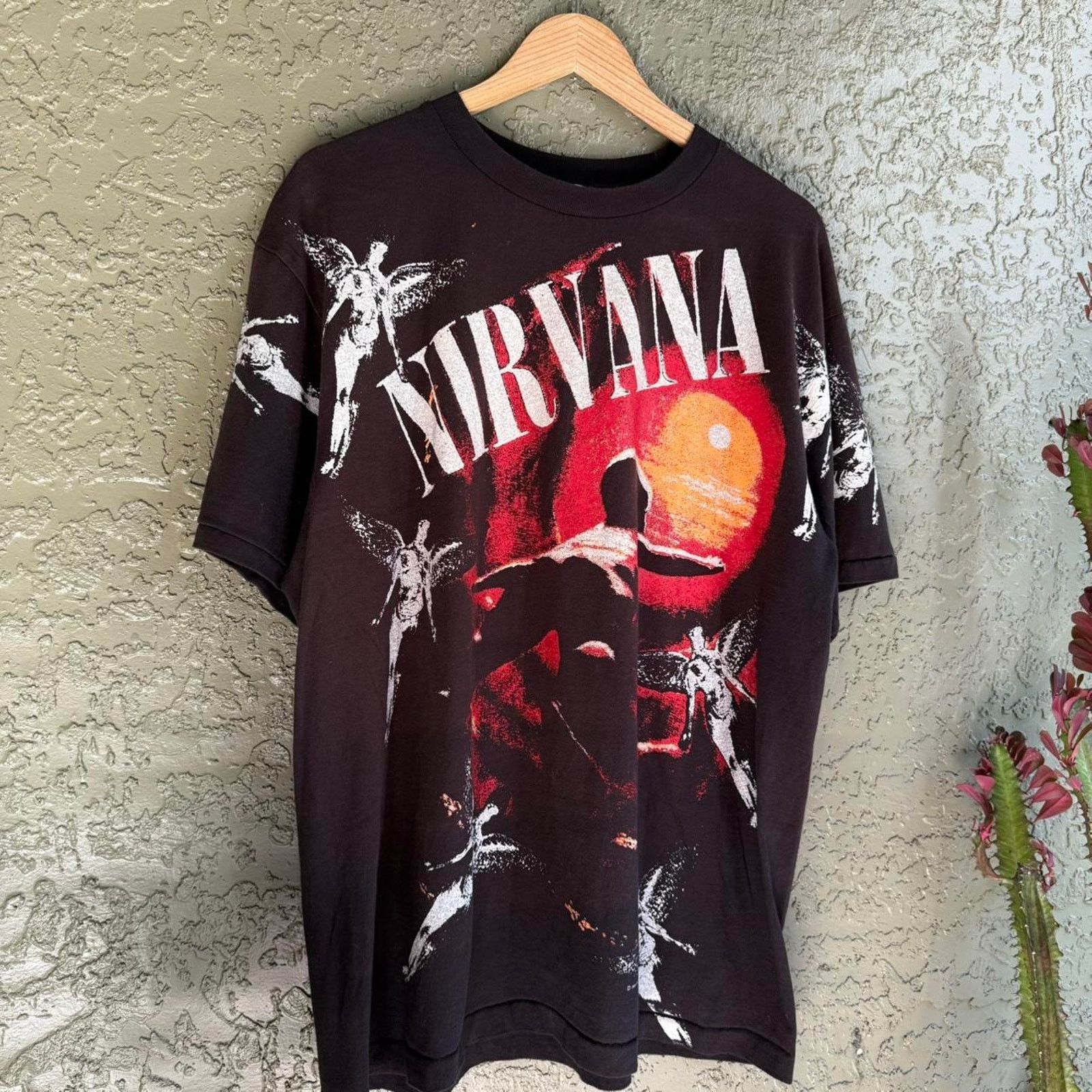 Other Vintage Nirvana In Utero Angel Rare AOP Men's XL Tee Music Size US XL / EU 56 / 4 - 1 Thumbnail