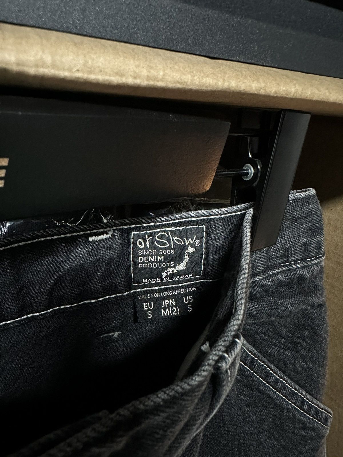 Orslow orSlow Black Denim Painter Shorts (Black Denim Stone) Size US 36 / EU 52 - 4 Thumbnail