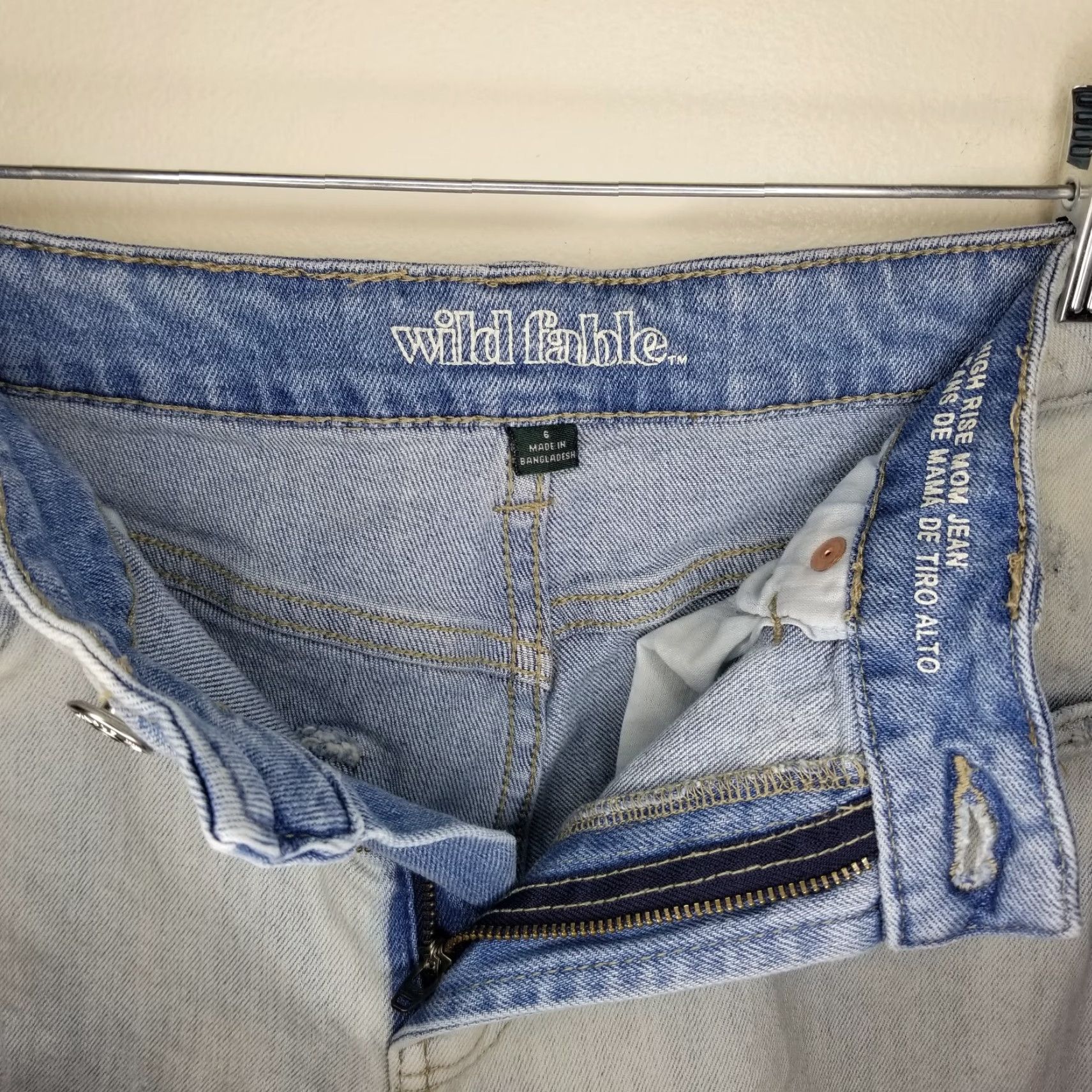 Vintage Wild Fable Womens Jeans High Rise Distressed Acid Wash Mom Size 6 Size 28" / US 6 / IT 42 - 3 Thumbnail