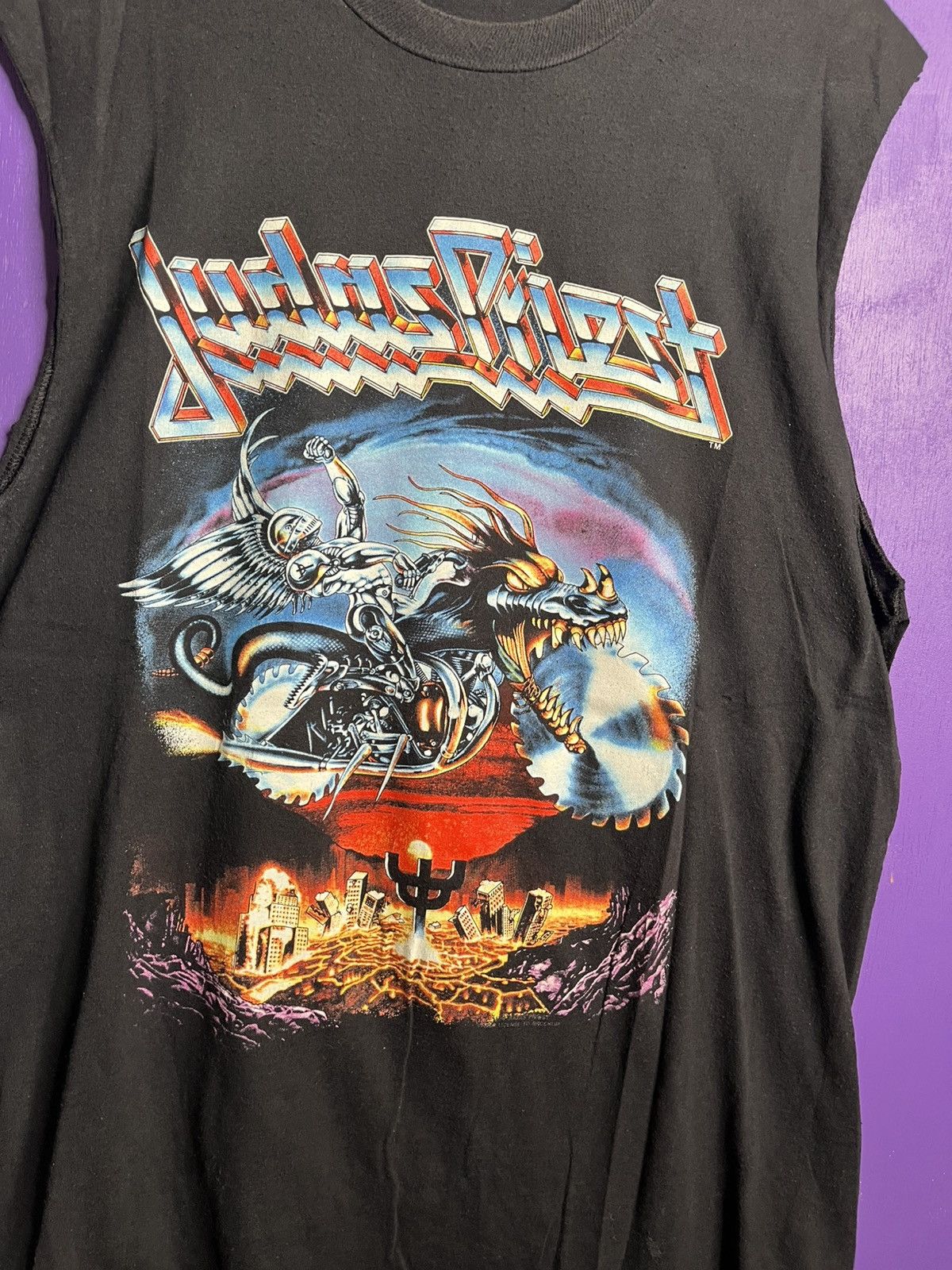 Band Tees × Vintage Vintage 1990 Judas Priest painkiller tour tank top Size US XL / EU 56 / 4 - 3 Thumbnail