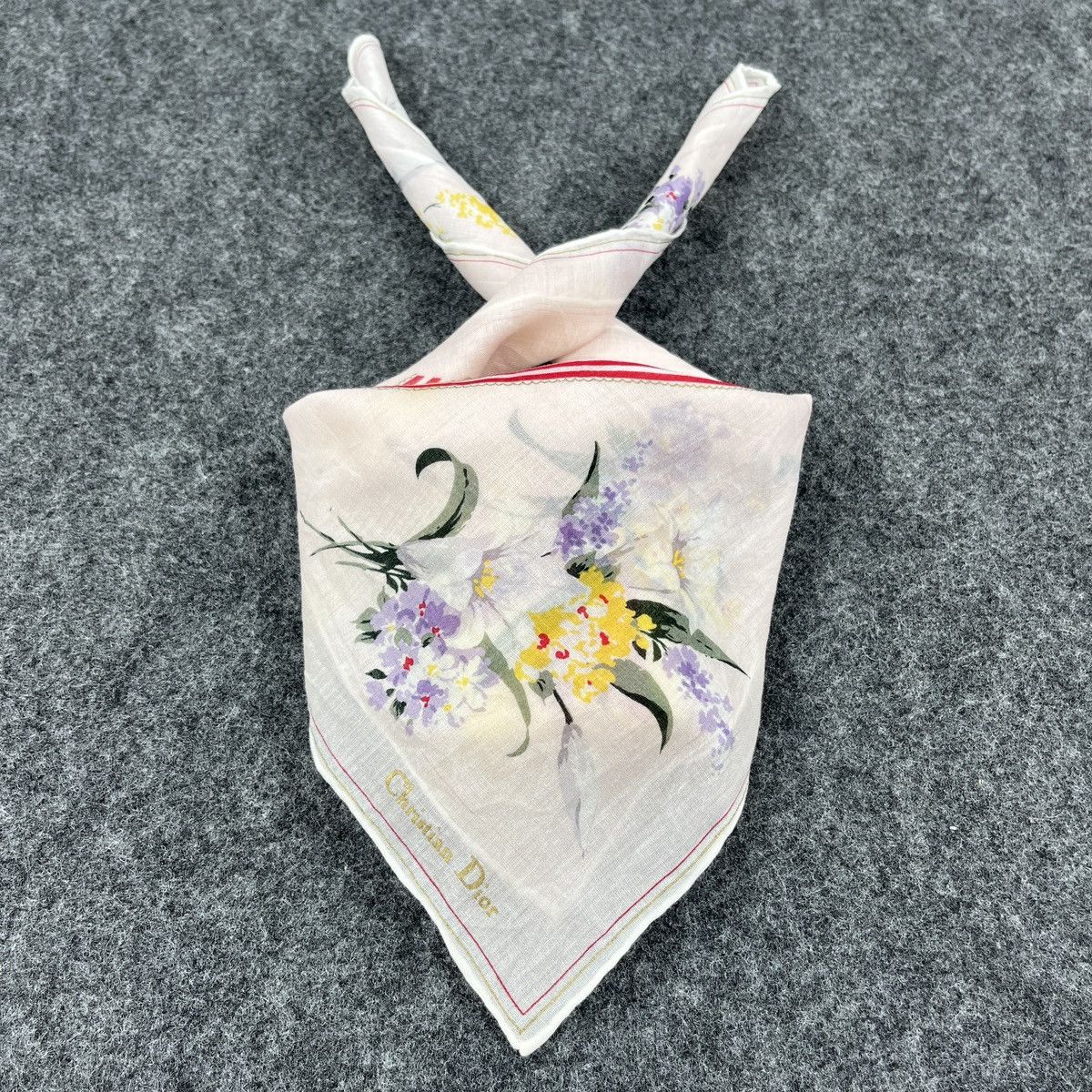 Vintage Christian Dior Handkerchief / Bandana / Neckerchief B138 Size ONE SIZE - 2 Thumbnail
