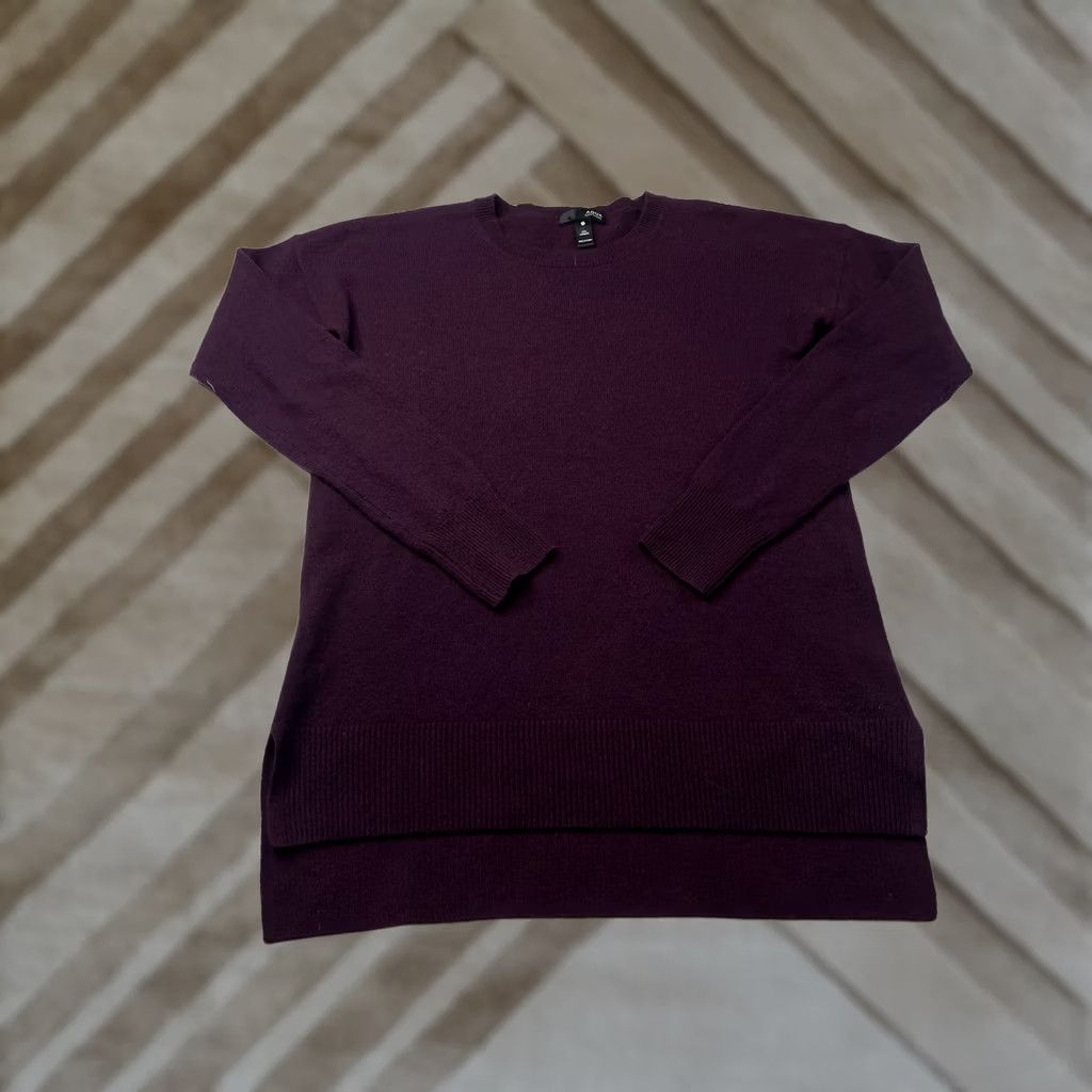 AQUA Aqua 100% Cashmere Crew Neck Knit Sweater Purple XS Womens Size XS / US 0-2 / IT 36-38 - 1 Thumbnail