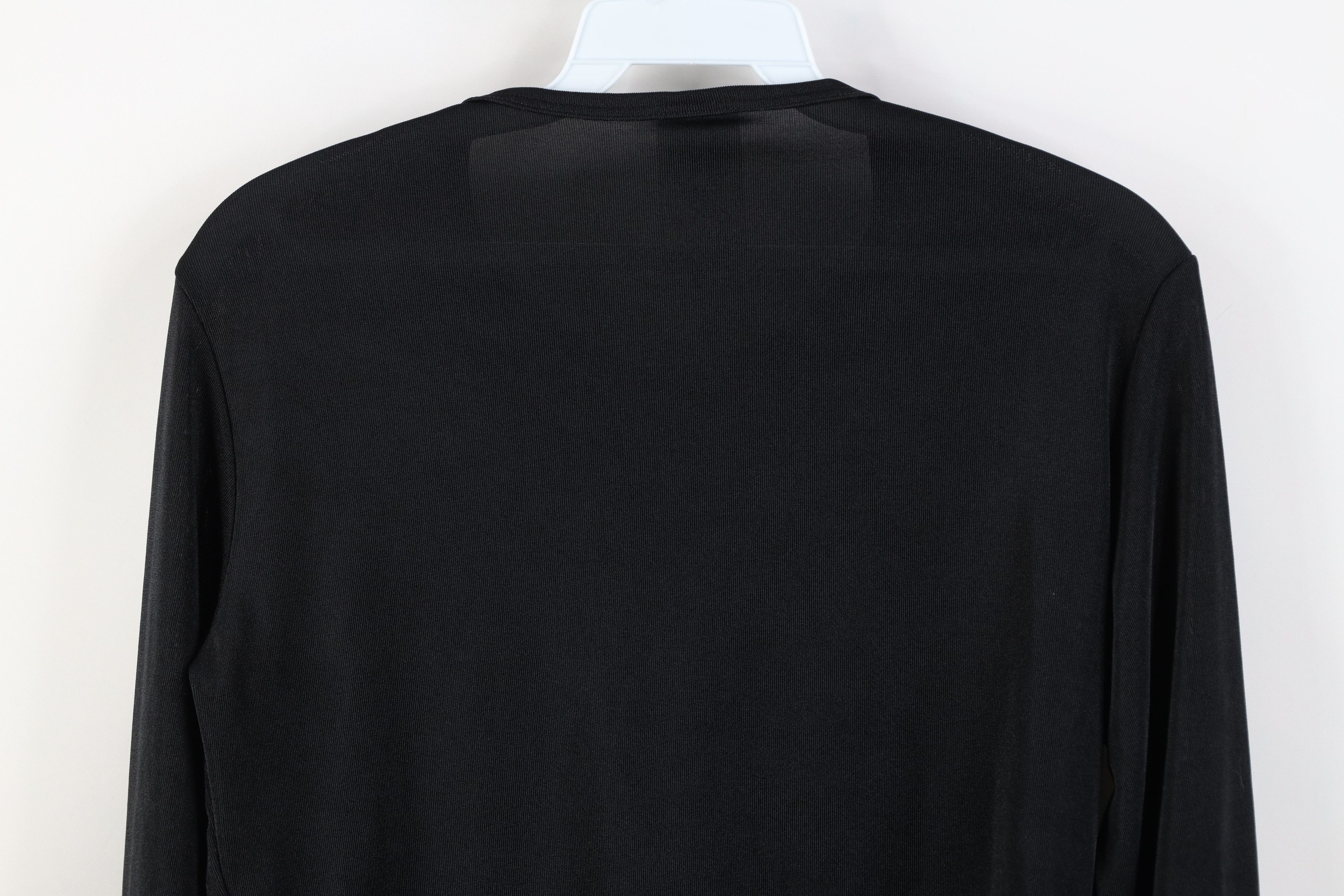 Vintage Vintage 90s Y2K Babydoll Silky Knit Cardigan Sweater Black Size L / US 10 / IT 46 - 9 Thumbnail