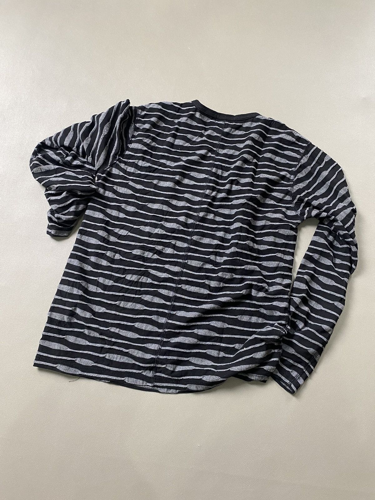 If Six Was Nine × Japanese Brand × Le Grande Bleu (L.G.B.) Tkmixpice Zebra Striped Ruched Longsleeve Size US L / EU 52-54 / 3 - 2 Thumbnail