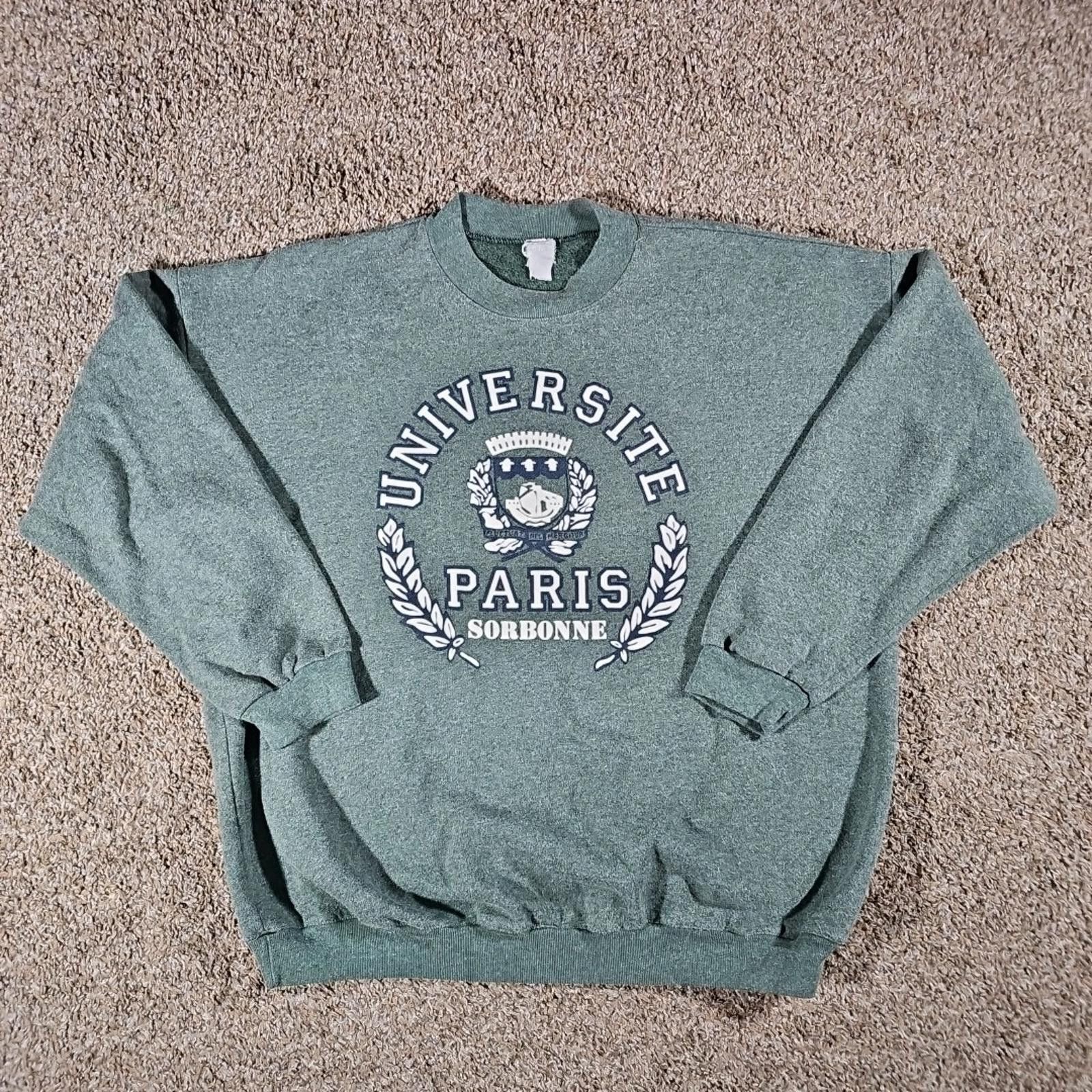 The Unbranded Brand Universite Paris Sorbonne Sweater T 3-4 Green Size M / US 6-8 / IT 42-44 - 1 Thumbnail