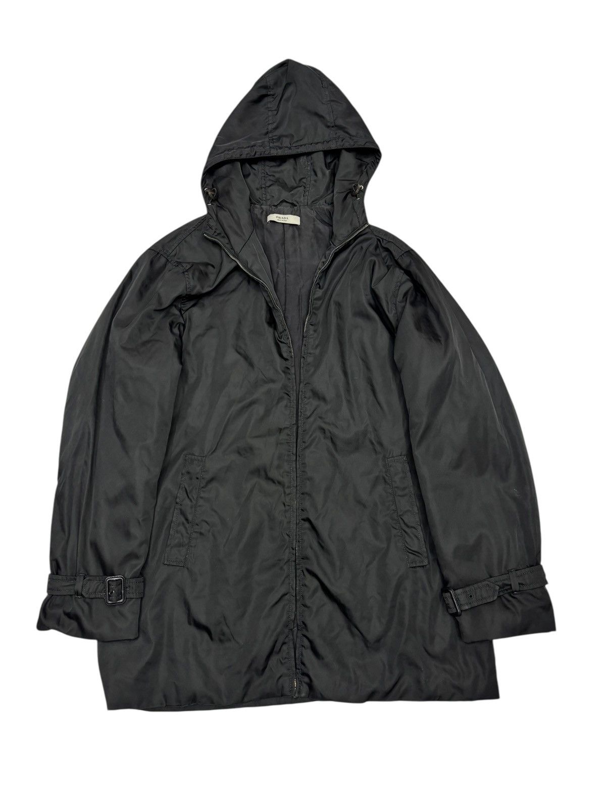 Prada PRADA Black Nylon Overcoat Jacket Size US M / EU 48-50 / 2 - 8 Thumbnail