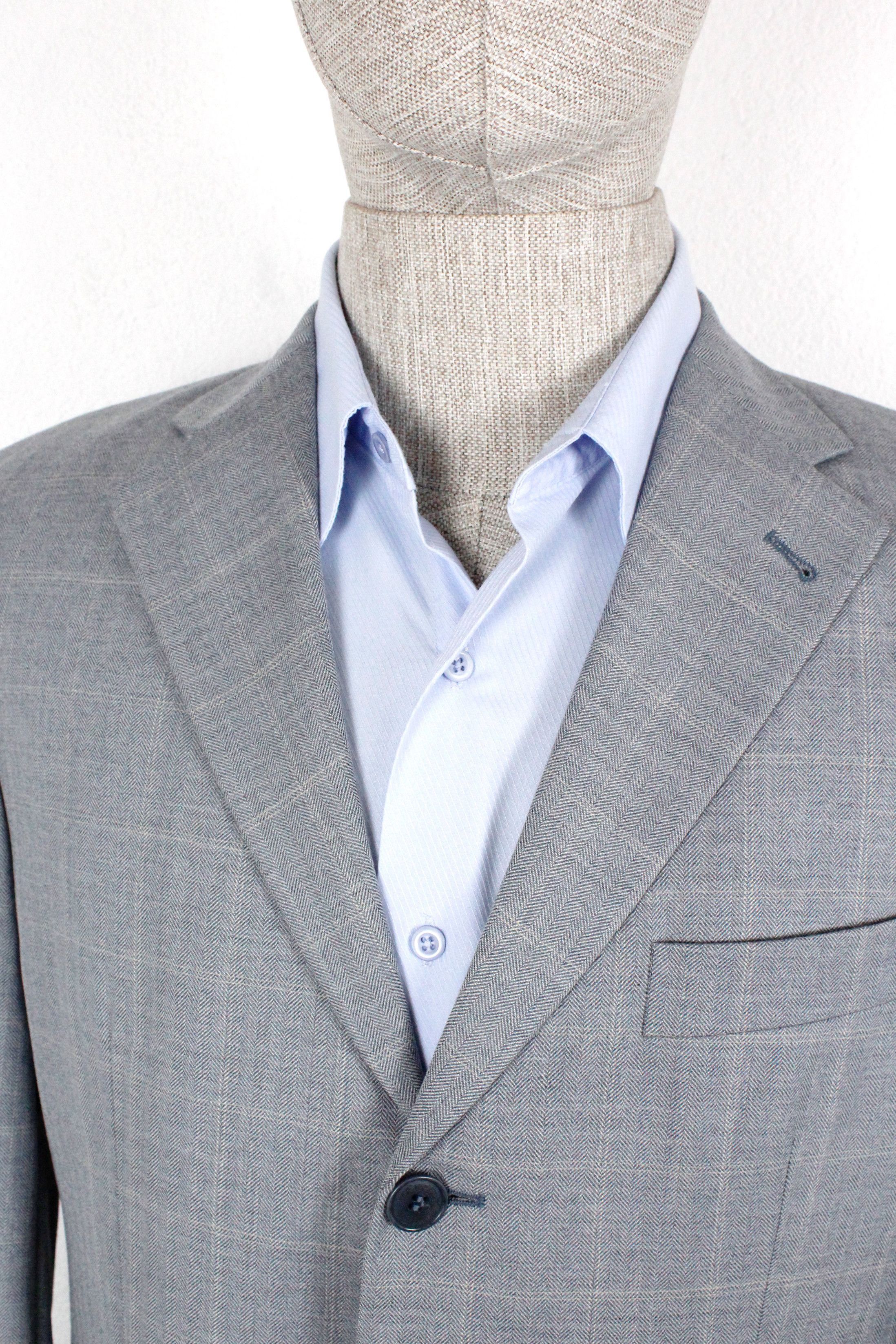 Yves Saint Laurent Vintage Yves Saint Laurent YSL Herringbone Check Blazer 90s Size US L / EU 52-54 / 3 - 3 Thumbnail