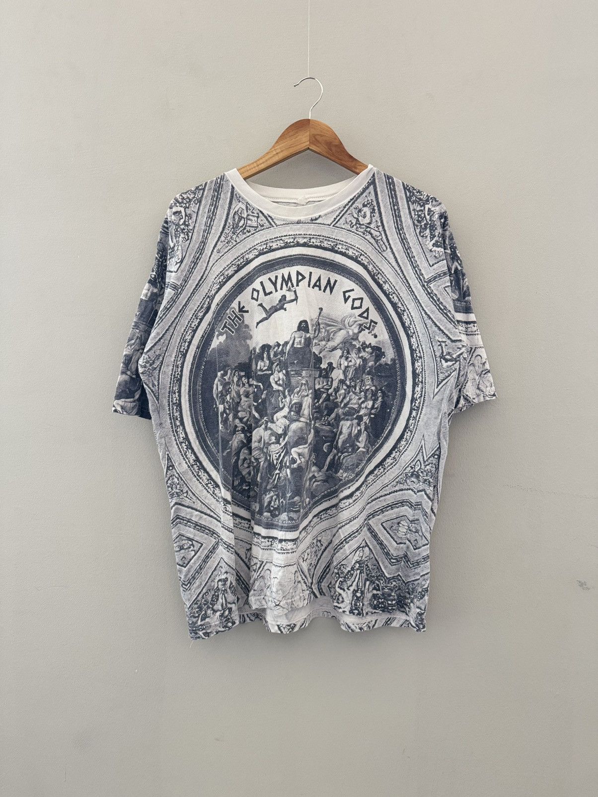 Vintage Vintage 90s Leonardo DaVinci Code Art Tee OLYMPIAN Size US XL / EU 56 / 4 - 1 Thumbnail