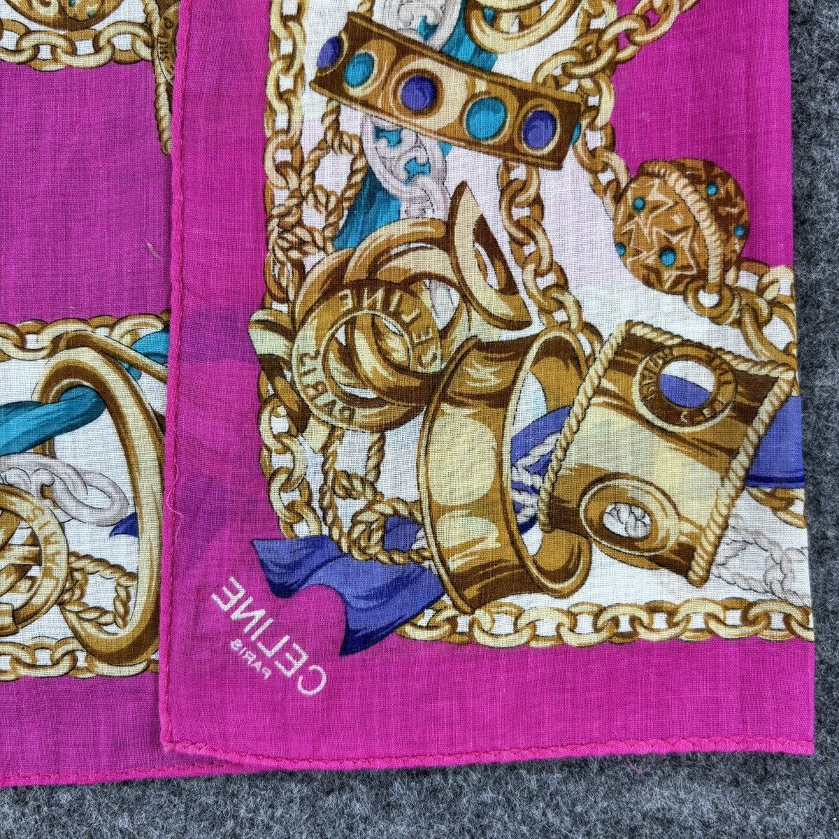 Vintage Celine Handkerchief # E060 # Bandana # Neckerchief Size ONE SIZE - 7 Thumbnail