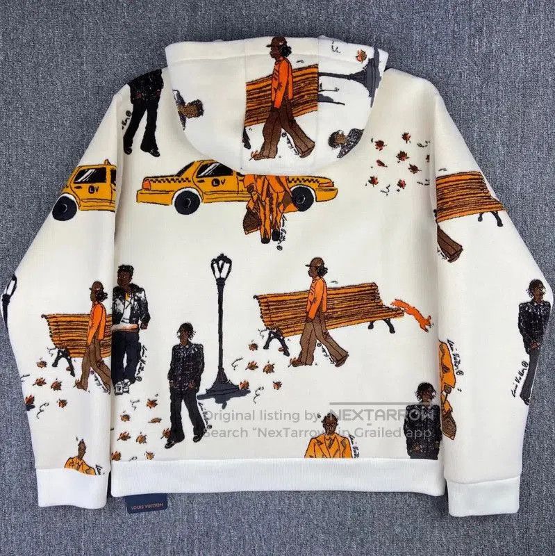 Louis Vuitton Louis Vuitton White Cotton Women's Hoodie . Size L / US 10 / IT 46 - 2 Thumbnail