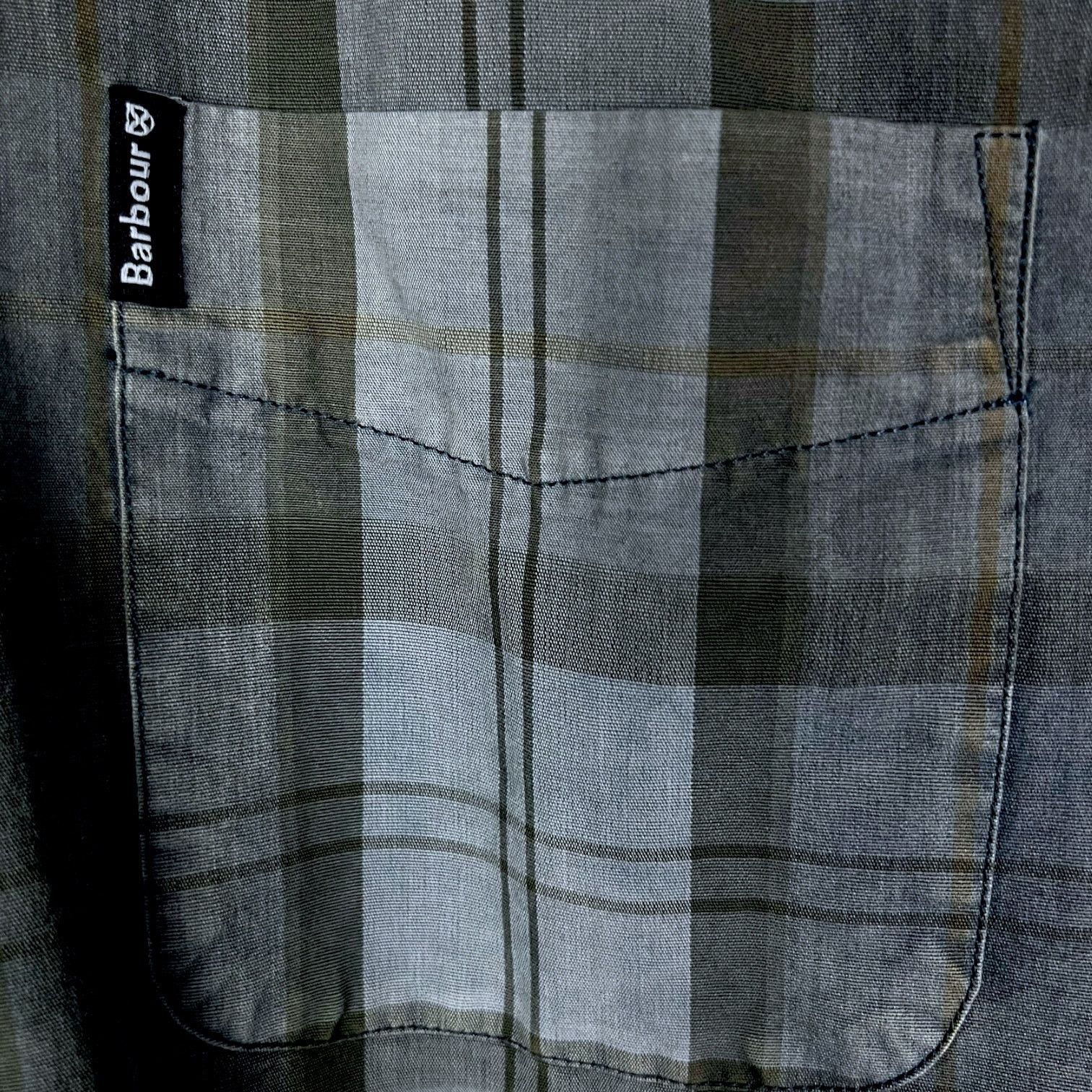 Barbour Men's Barbour Blue Gray Plaid Button Down Shirt - US M Size US M / EU 48-50 / 2 - 2 Thumbnail